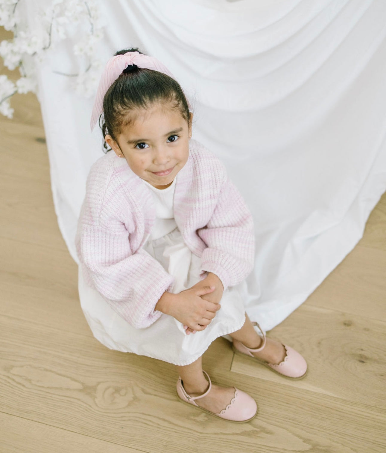 Pink Scrunchie Scarf