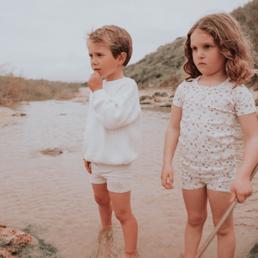 The Printed Short Sleeve Tee - Evelyn Short Sleeve Tee Lovely Littles