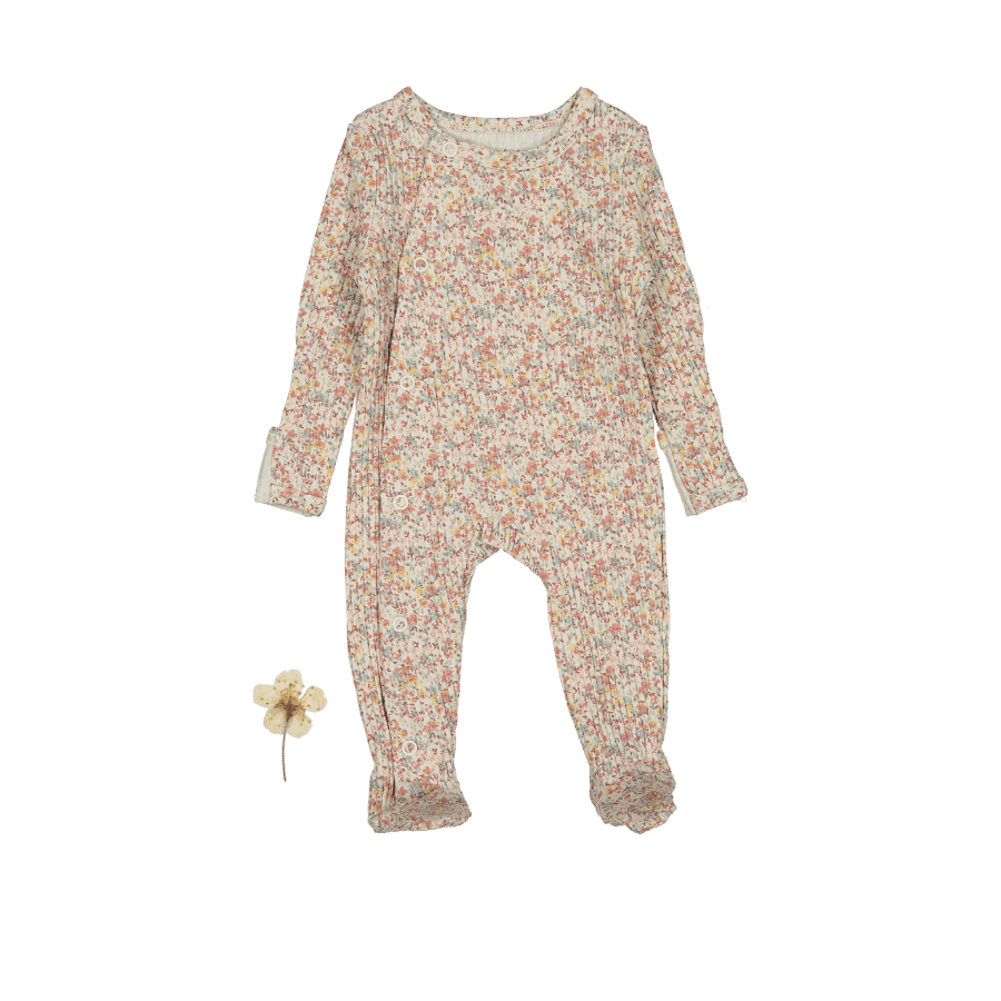 The Printed Snap Romper - Mist Floral