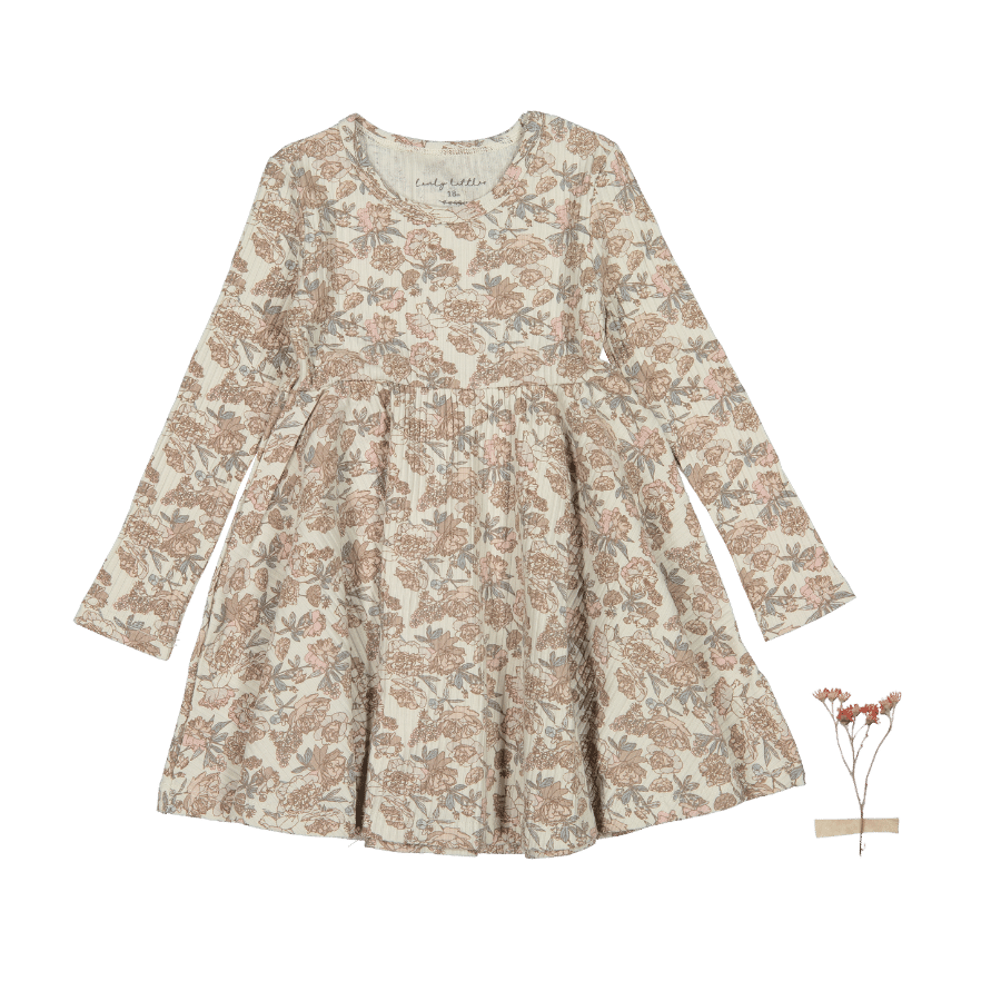 The Printed Long Sleeve Dress - Delilah Long Sleeve Dress Lovely Littles