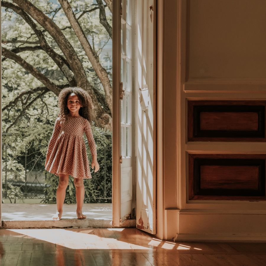 The Printed Long Sleeve Dress -  Rustic Floral