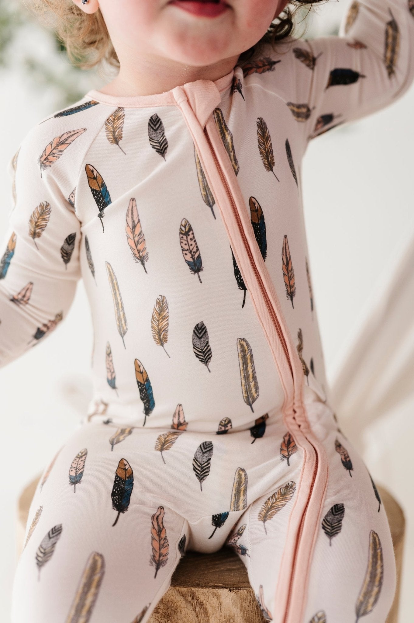 Baby Girl Long Sleeve Zip Romper