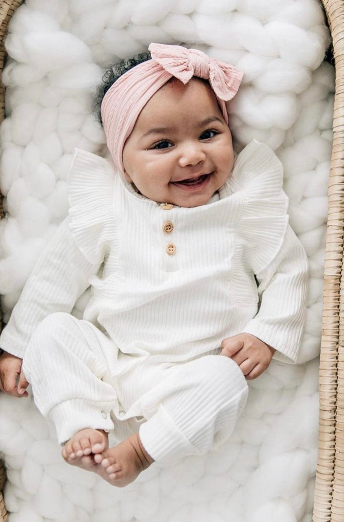 Peachy Pink Cable Knit Headband