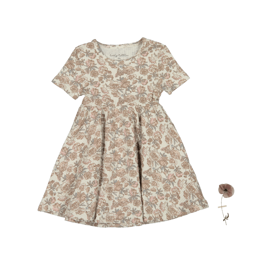 The Printed Short Sleeve Dress - Delilah Short Sleeve Dress Lovely Littles