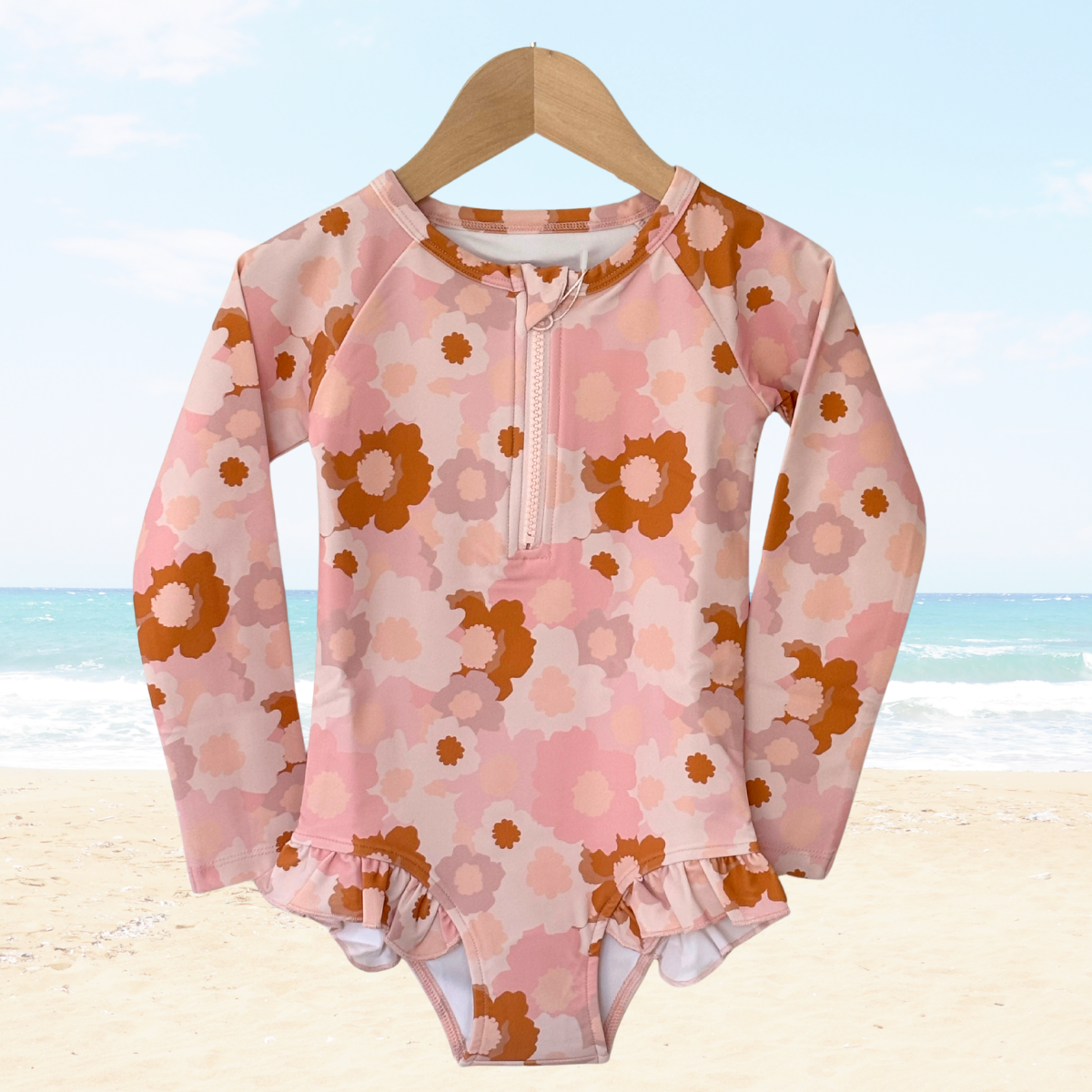 Blush Meadow Long Sleeve Swimsuit
