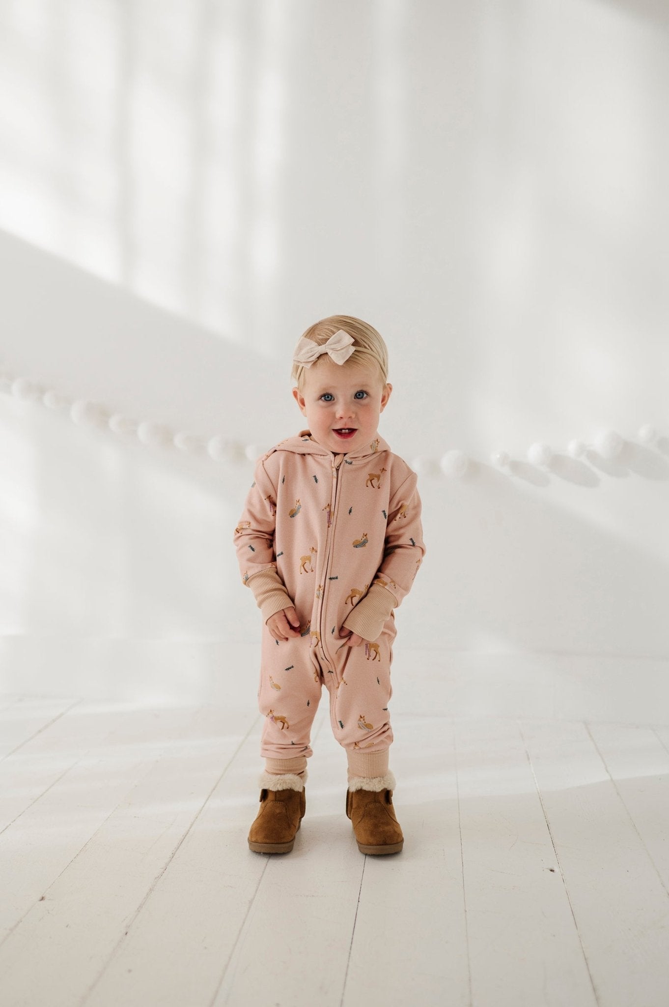 Baby Girl Terry Zip Romper