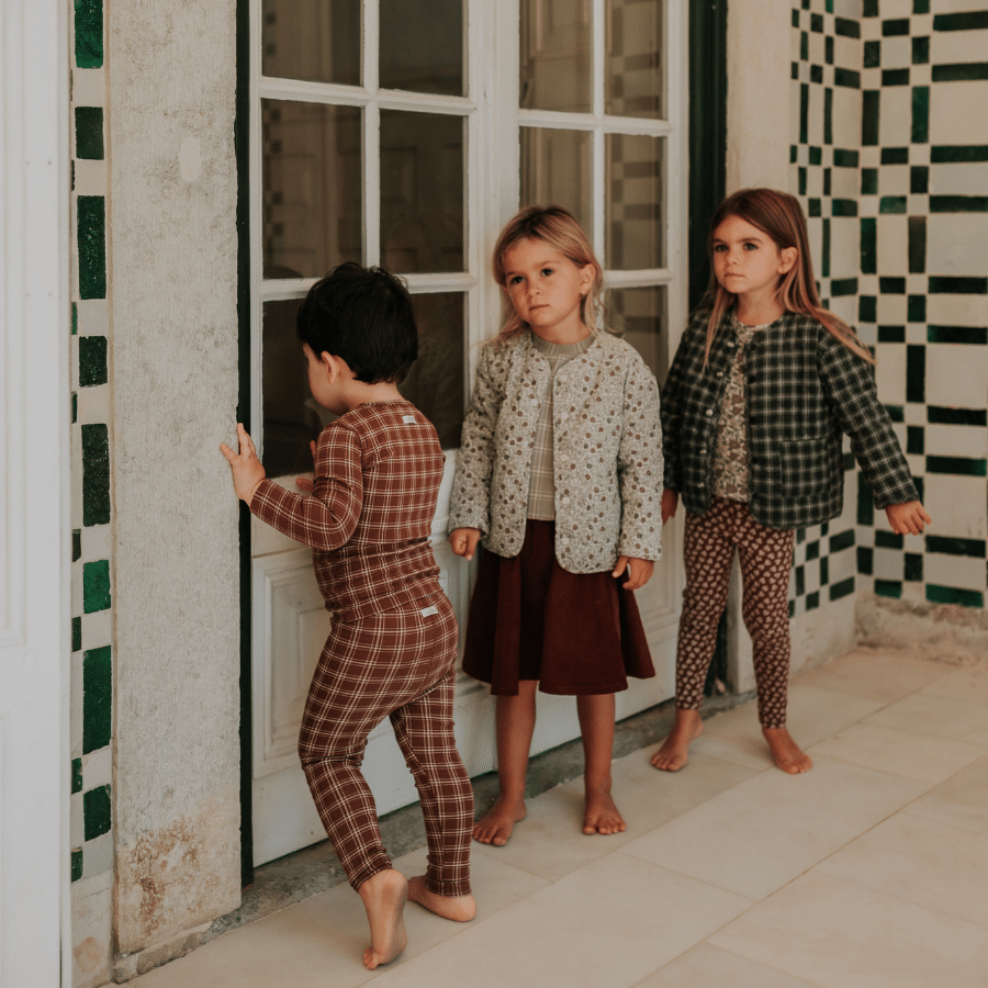 The Printed Legging - Rustic Check