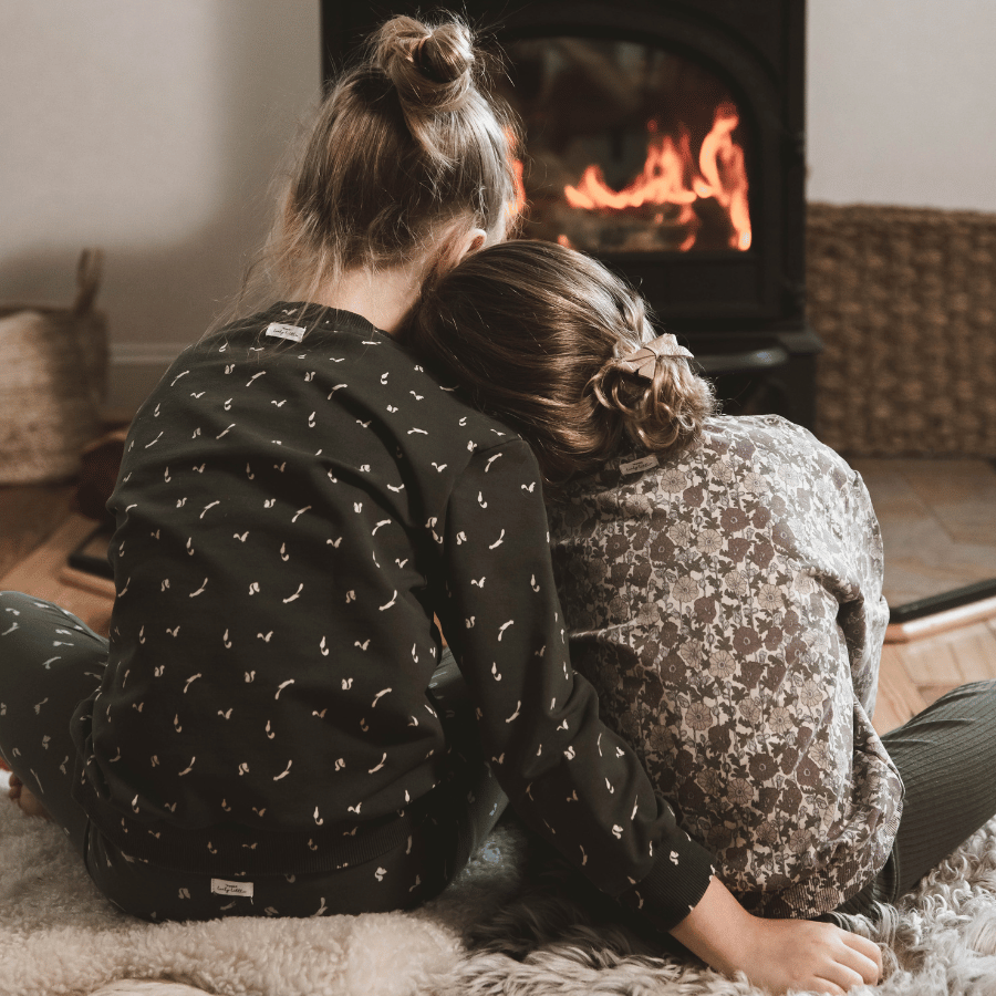 The Printed Long Sleeve Dress - Squirrel