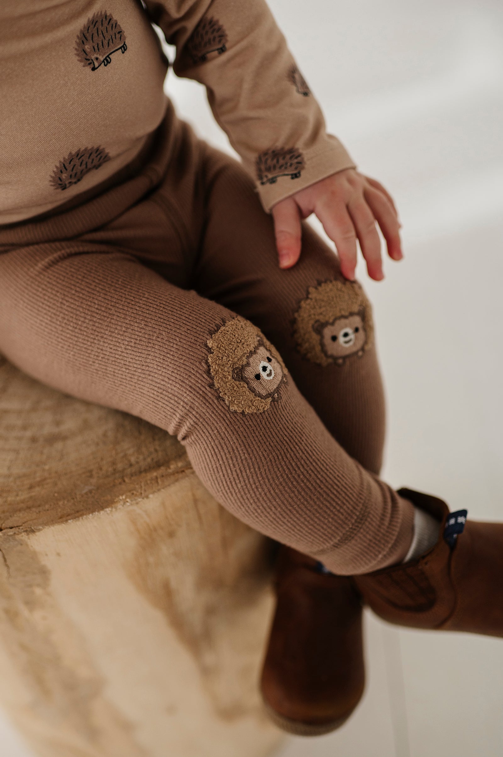 Patch Ribbed Leggings