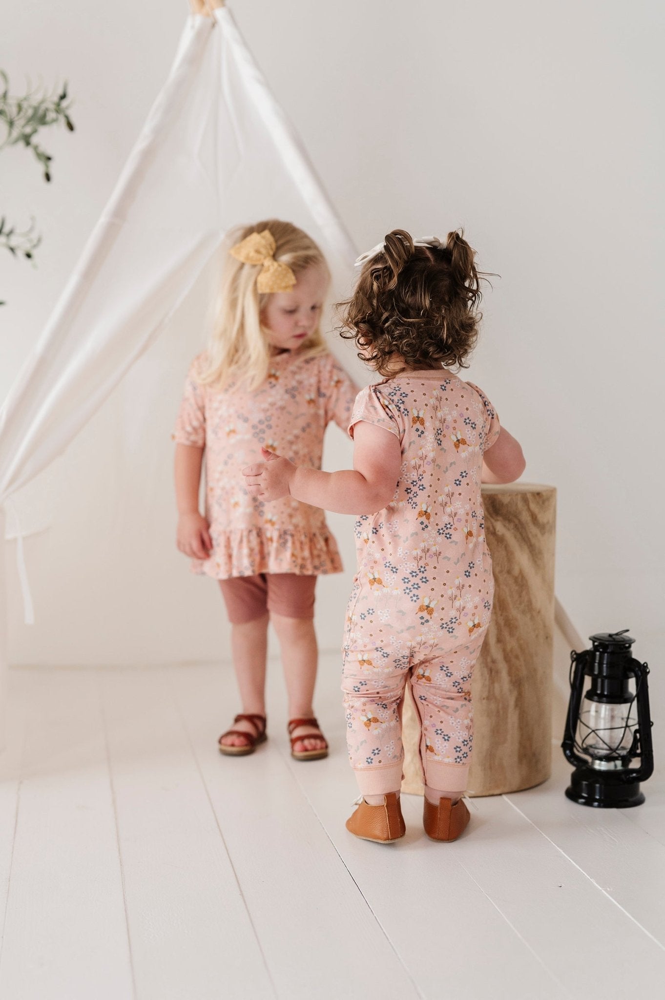 Baby Girl Short Sleeve Pant Romper