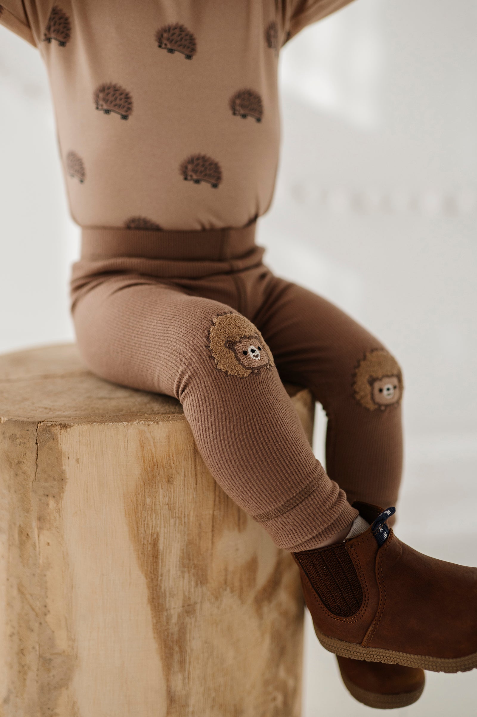 Patch Ribbed Leggings