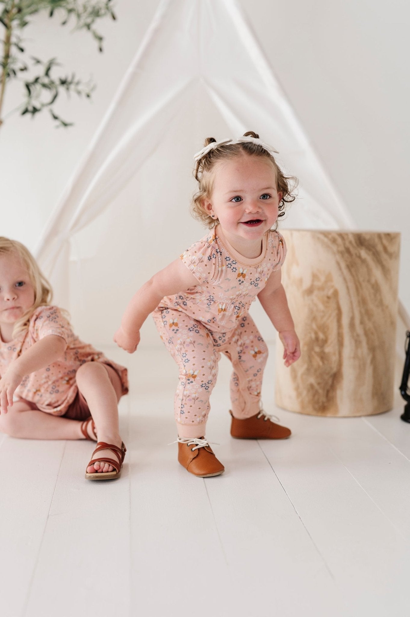 Baby Girl Short Sleeve Pant Romper