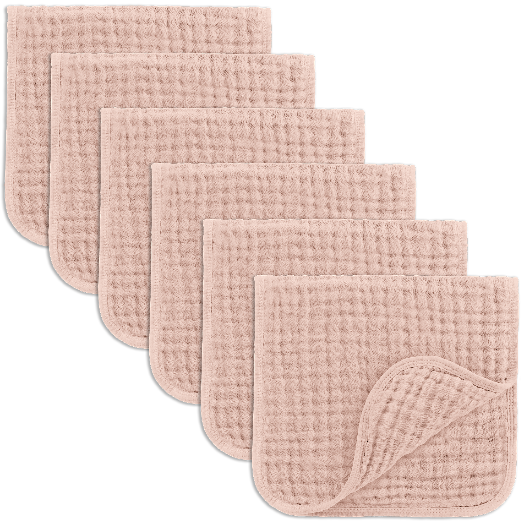 Muslin Burp Cloths in Blush