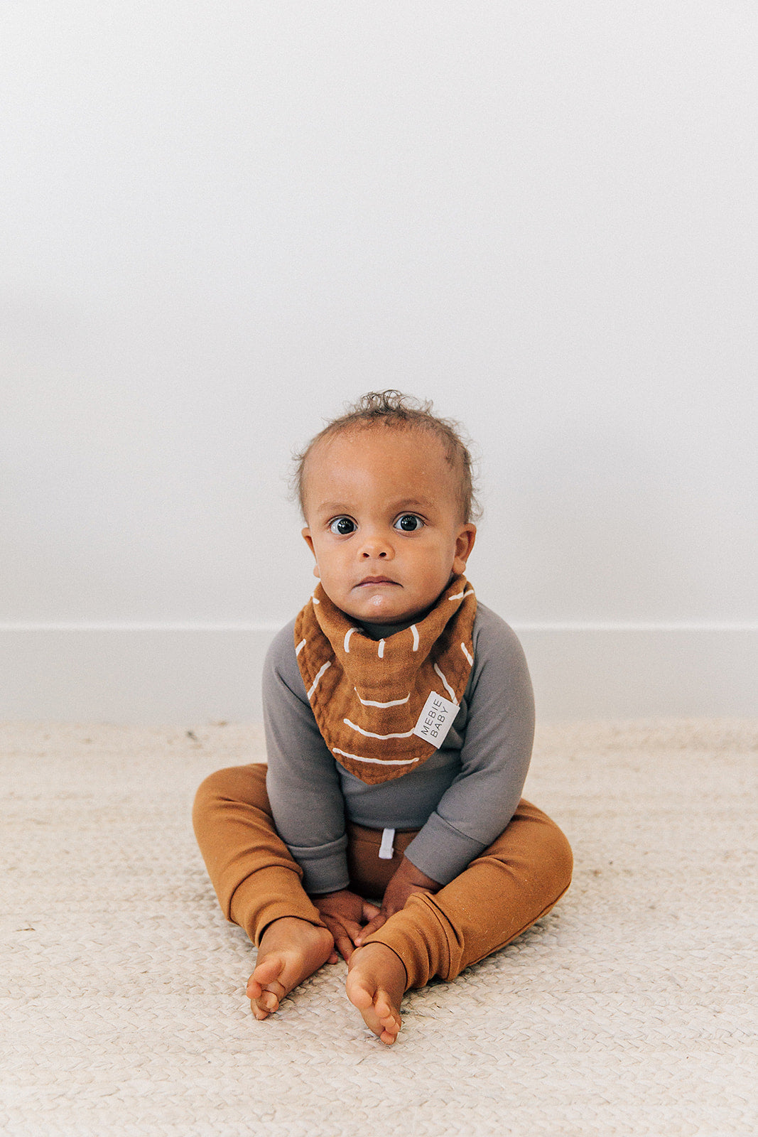 Mustard Mudcloth Muslin Bib Mebie Baby