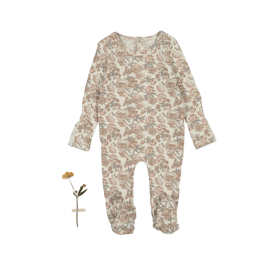 The Printed Romper - Delilah Back Snap Romper Lovely Littles