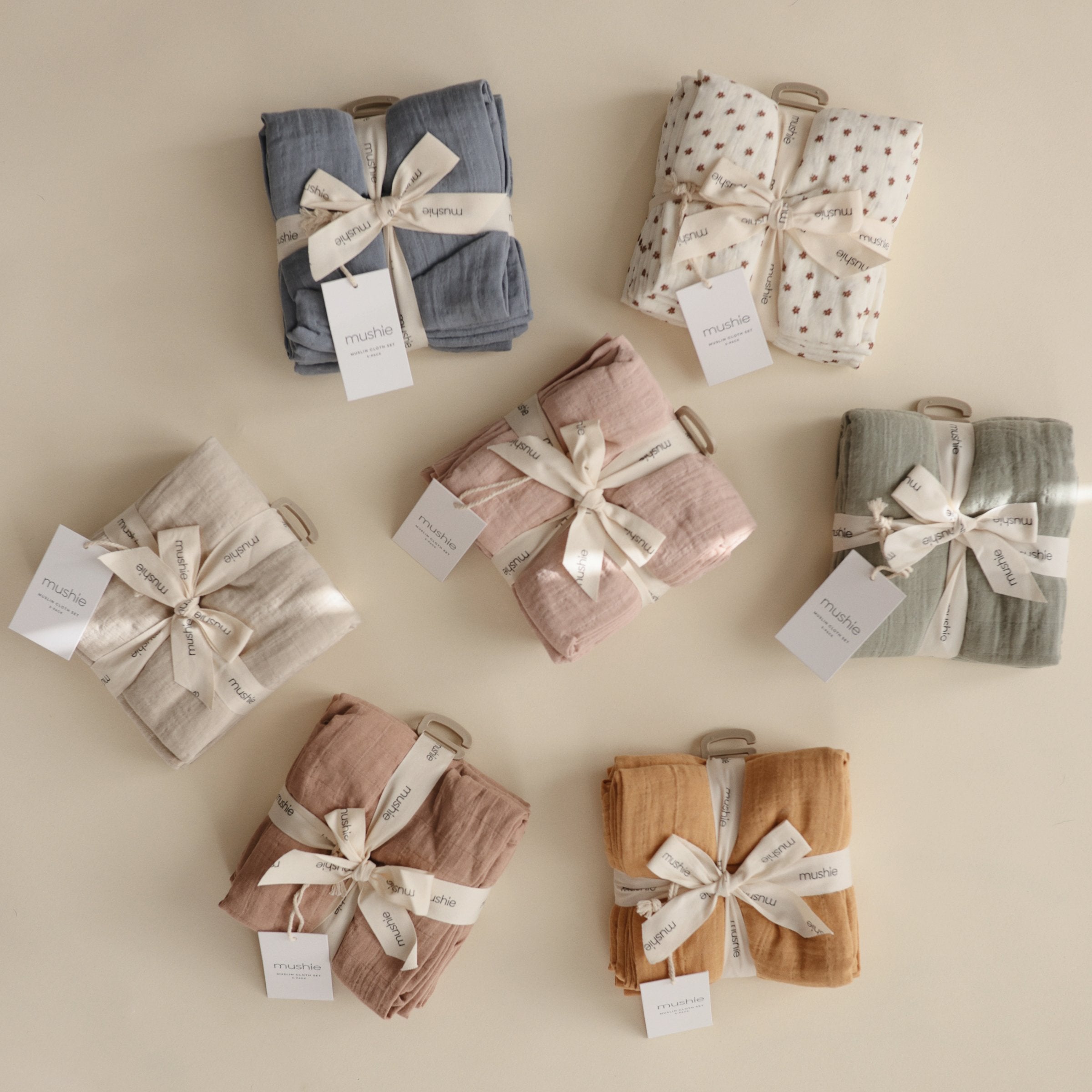 Organic Cotton Muslin Cloths 3-Pack Muslin Cloth 3-Pack Mushie
