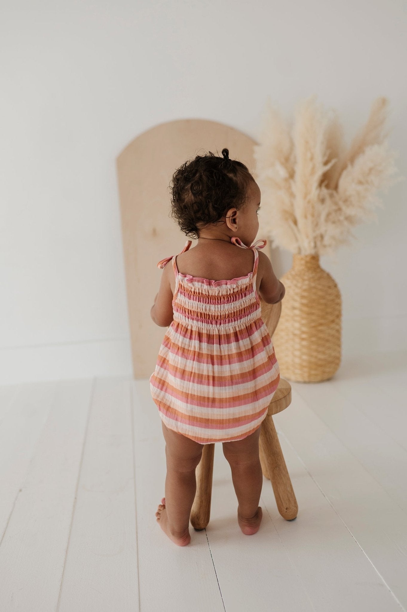 Baby Girl Tie-Smocked Bodysuit