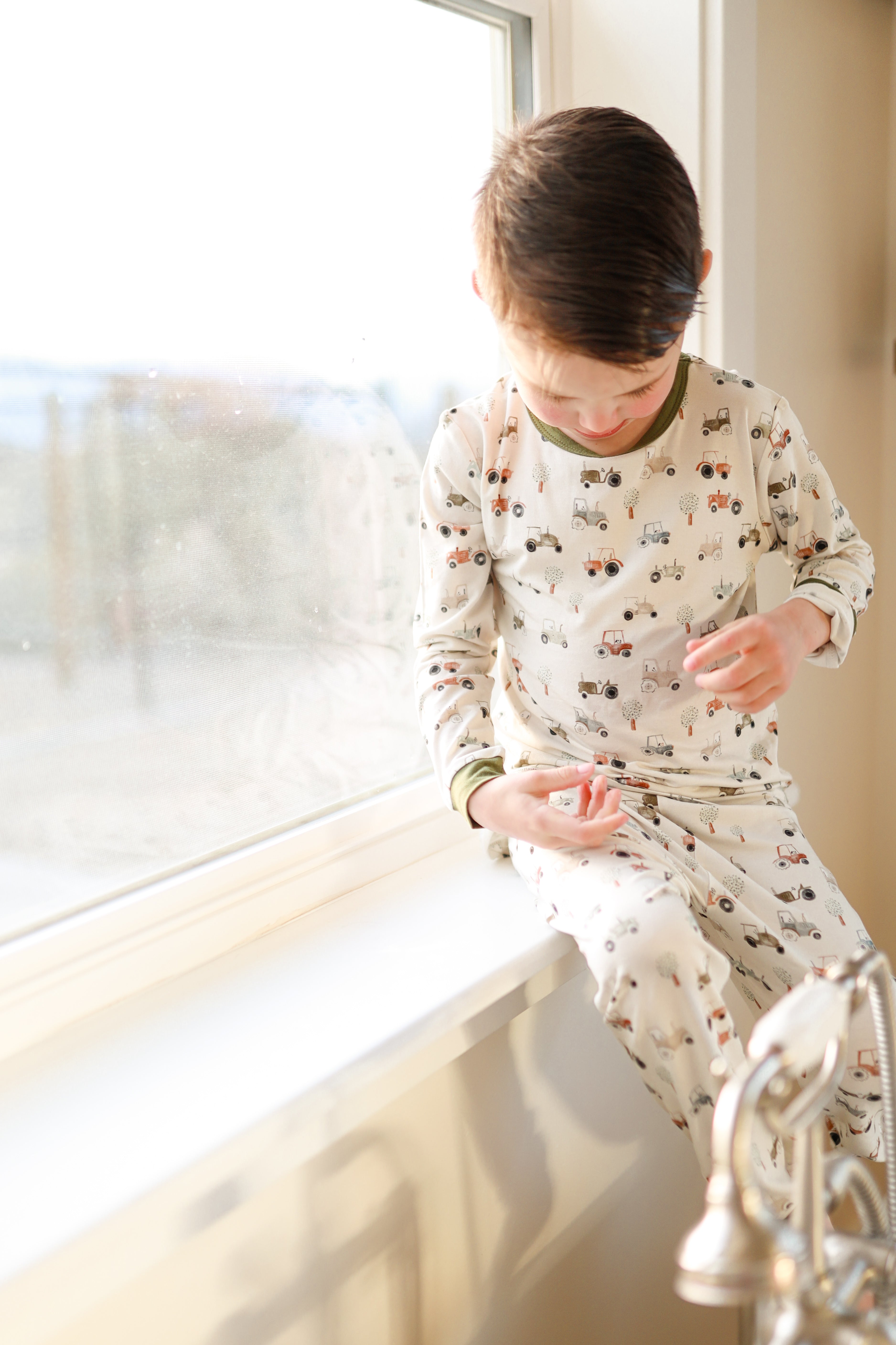 Tiny Tractors 2pc Bamboo Pajama Set