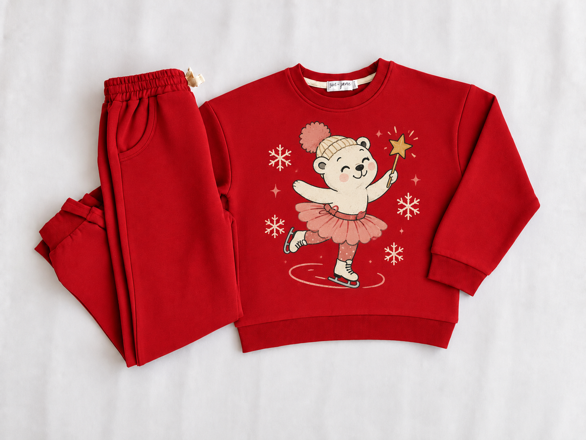Organic Cotton Dancing Bear Jogger Set