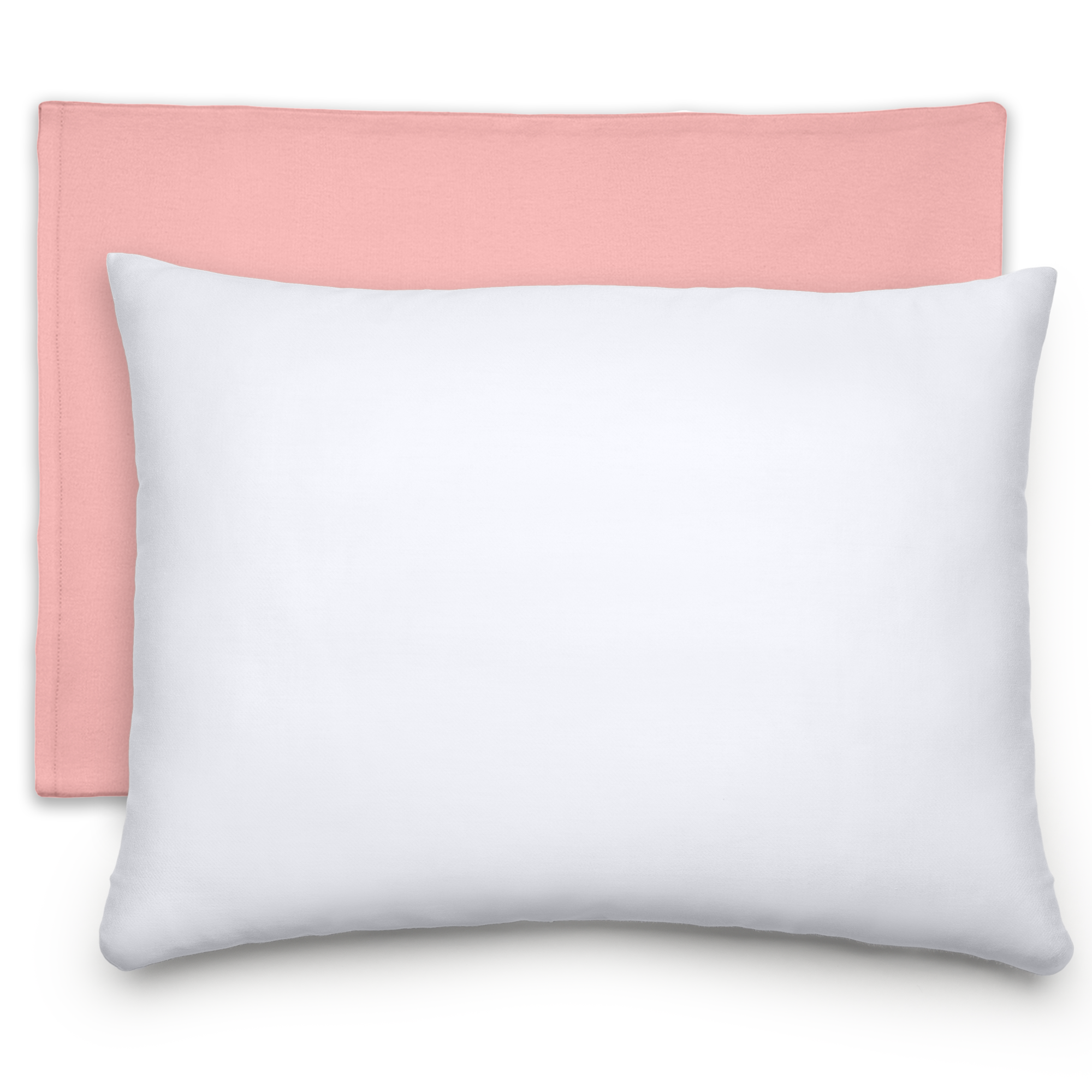 Toddler Pillows with Soft Cotton Pillow Case in Blush