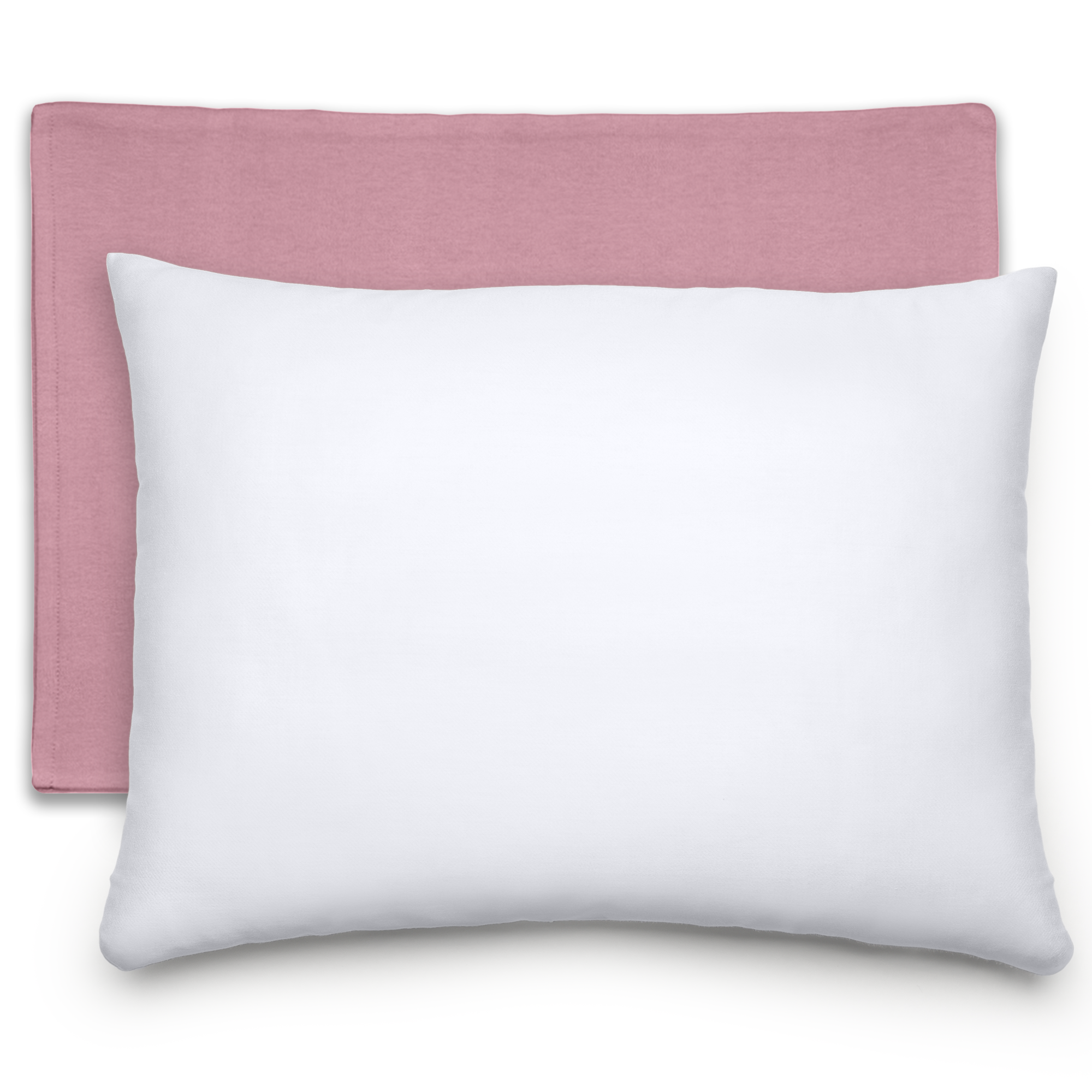 Toddler Pillows with Soft Cotton Pillow Case in Mauve