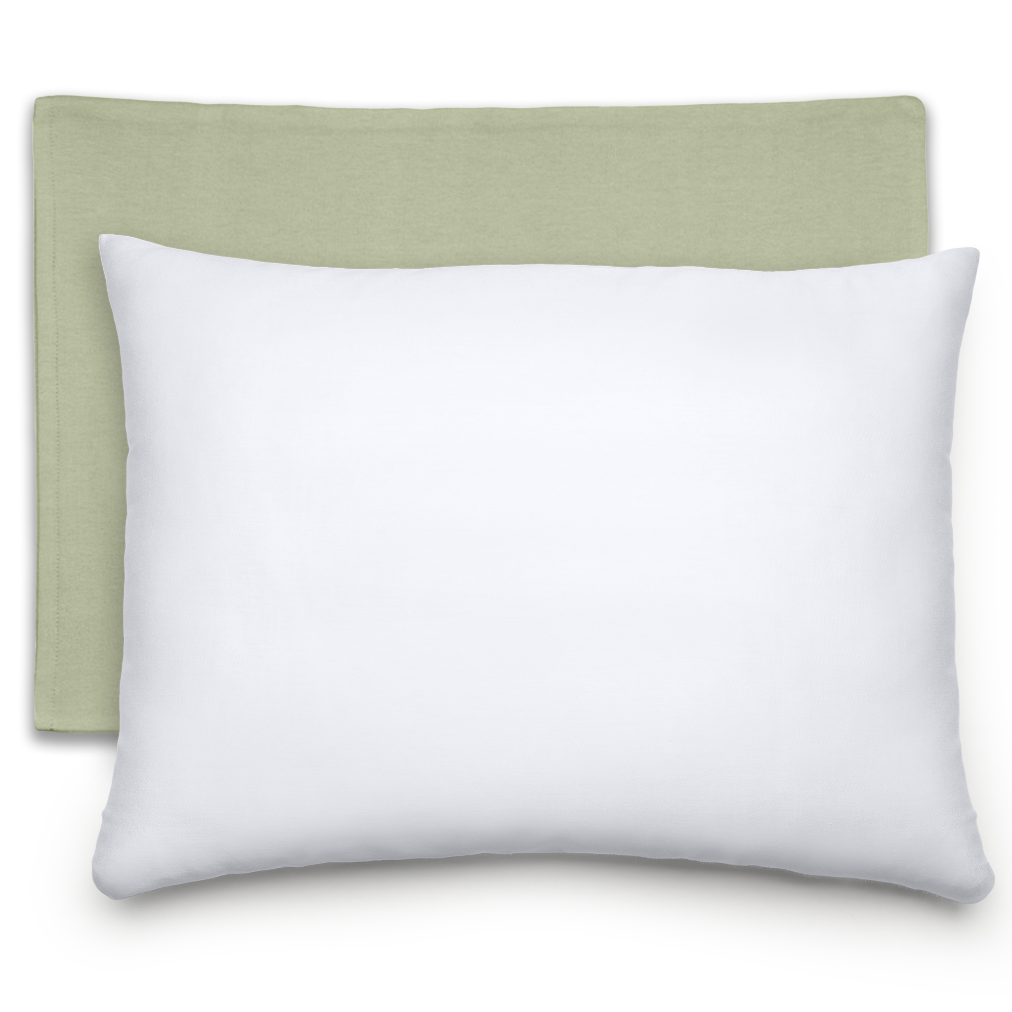 Toddler Pillows with Soft Cotton Pillow Case in Sage