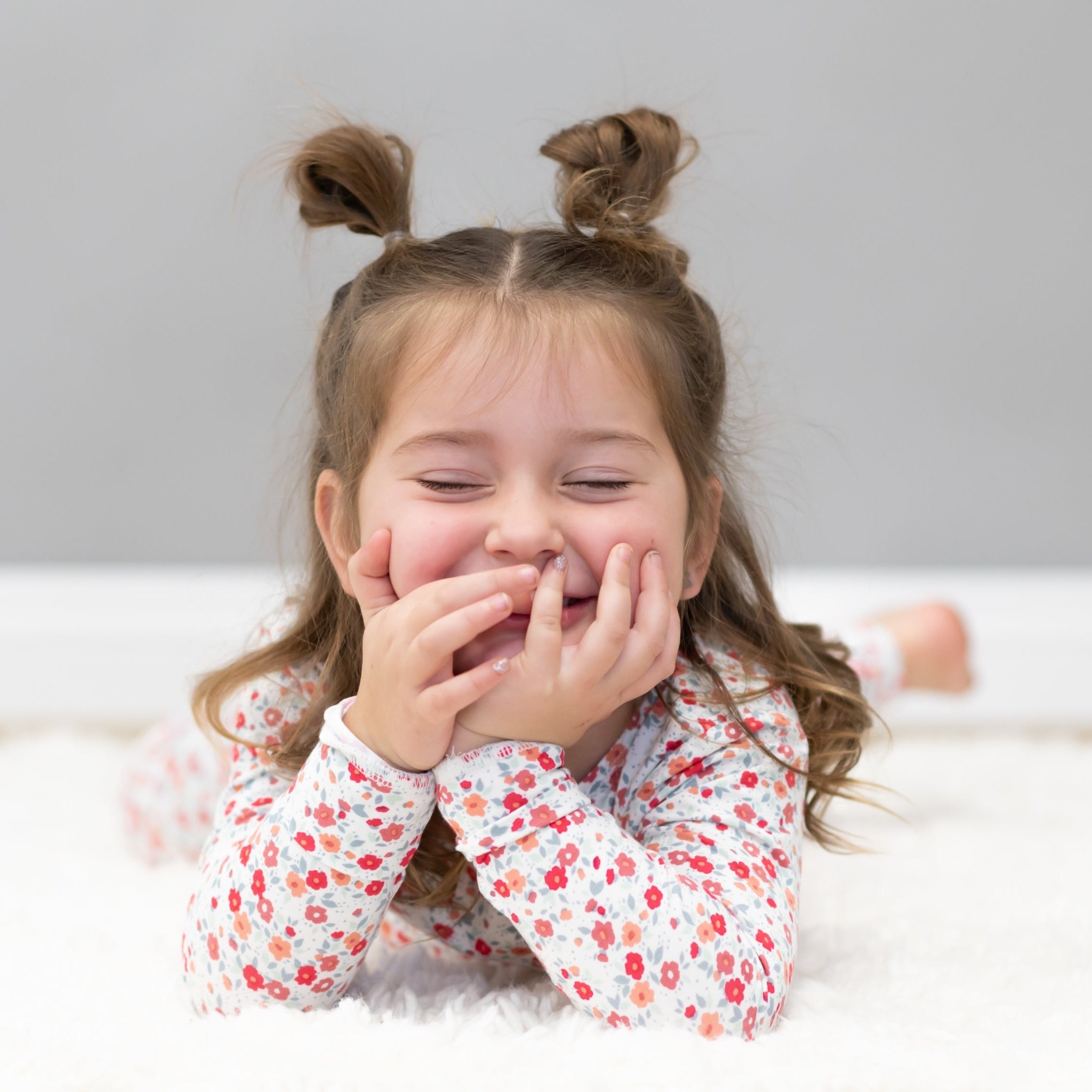 Big Kid Pajama - Crimson Floral