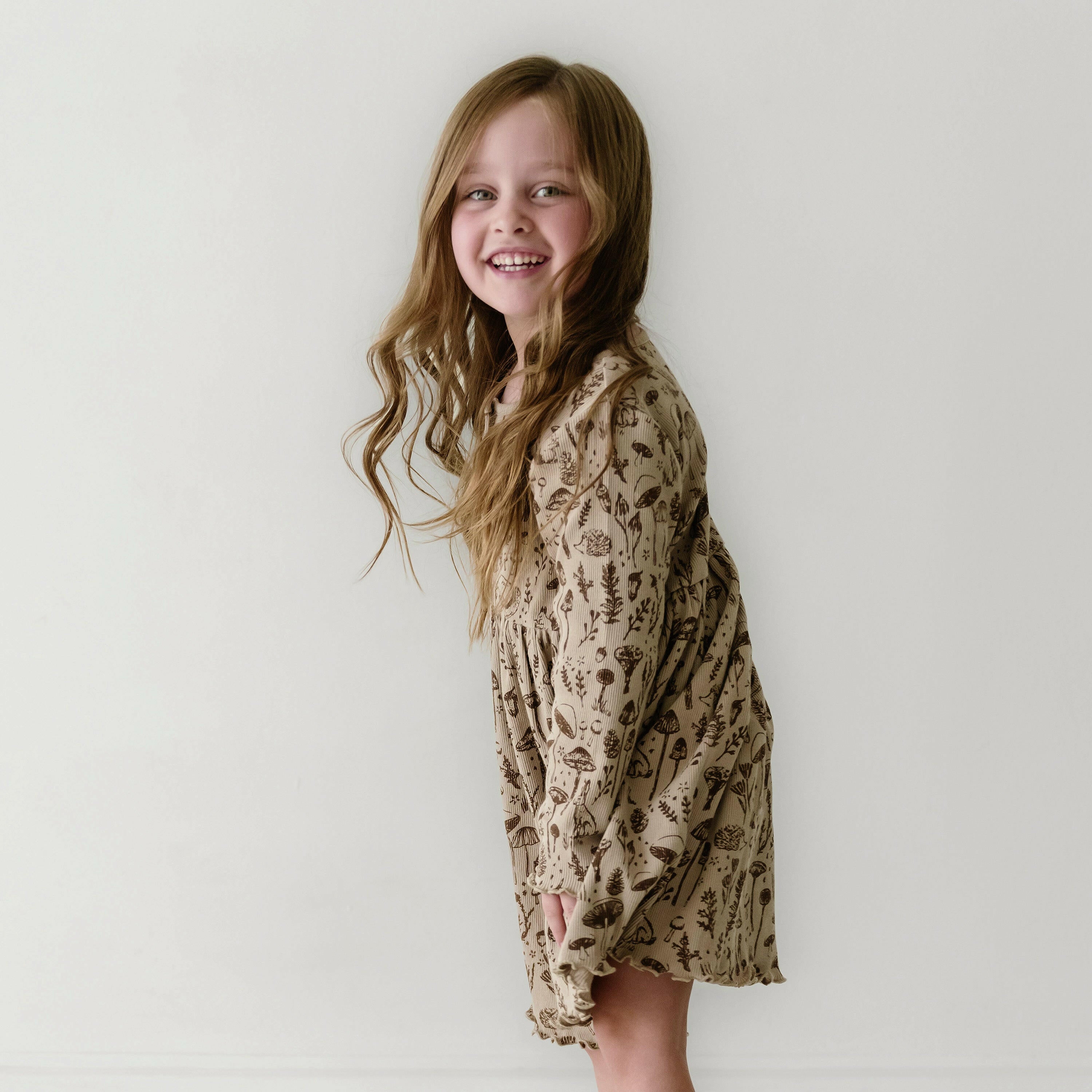 Organic Girls Twirl Dress - Woodland Twirl Dress Makemake Organics