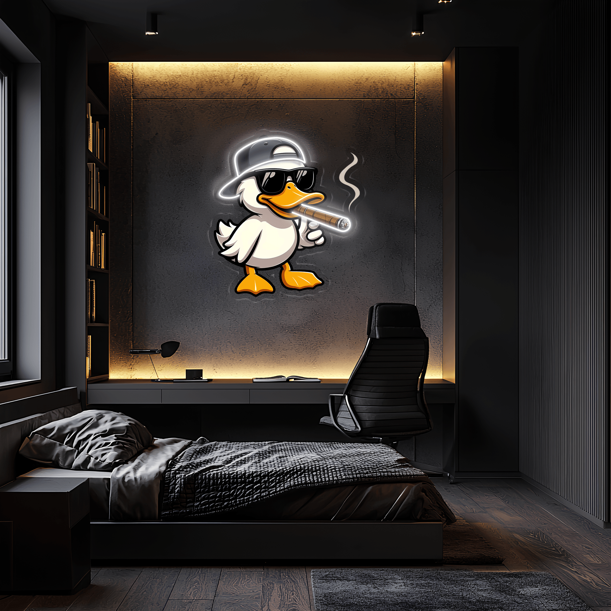 Cool Duck Plexiglass Neon Art, Duck Neon Sign, Neon Light Sign, Neon Wall Art, Neon Sign, Neon Light Sign, Neon Gifts, Gamer Gifts