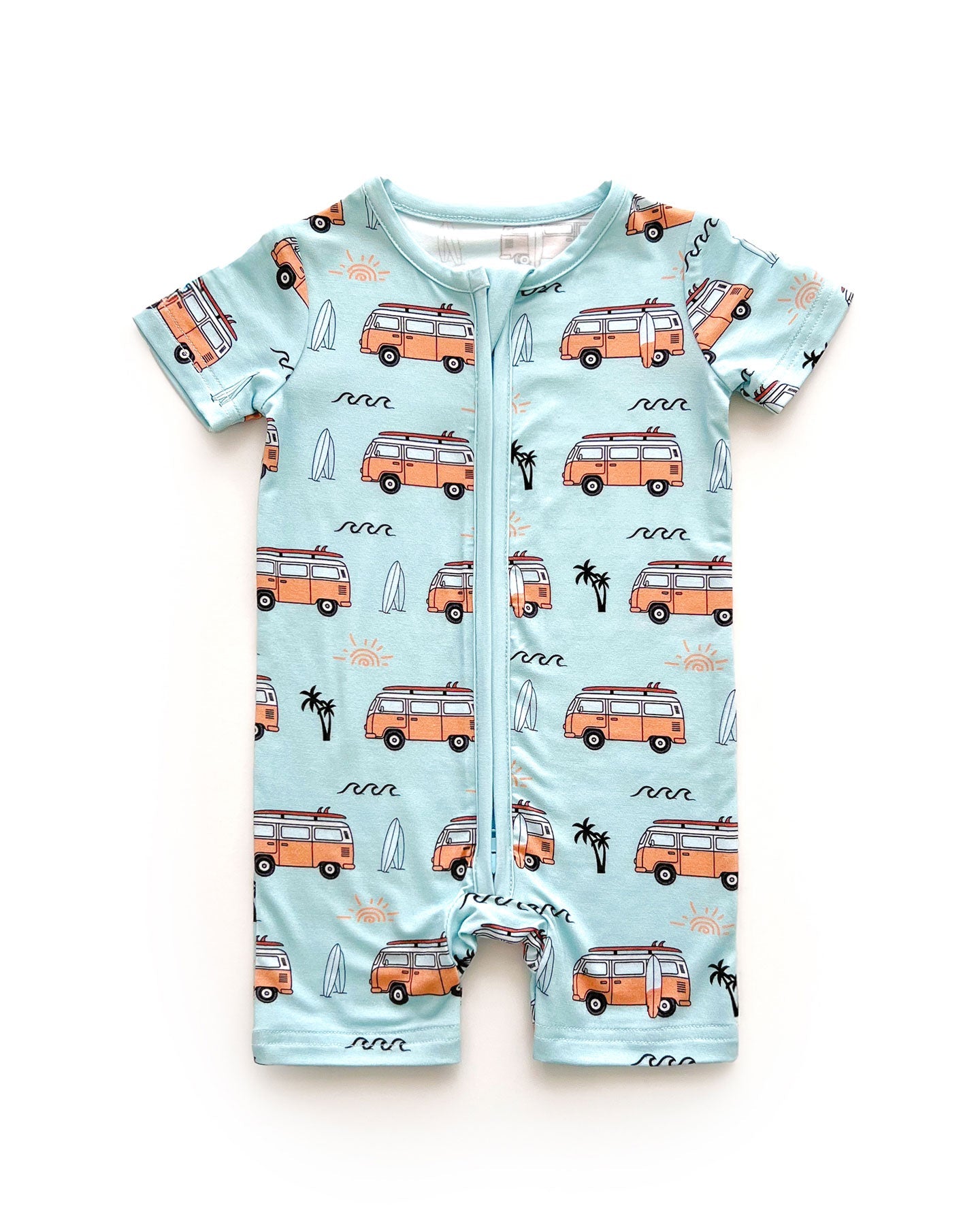 Bamboo Shorty Romper | Retro Beach