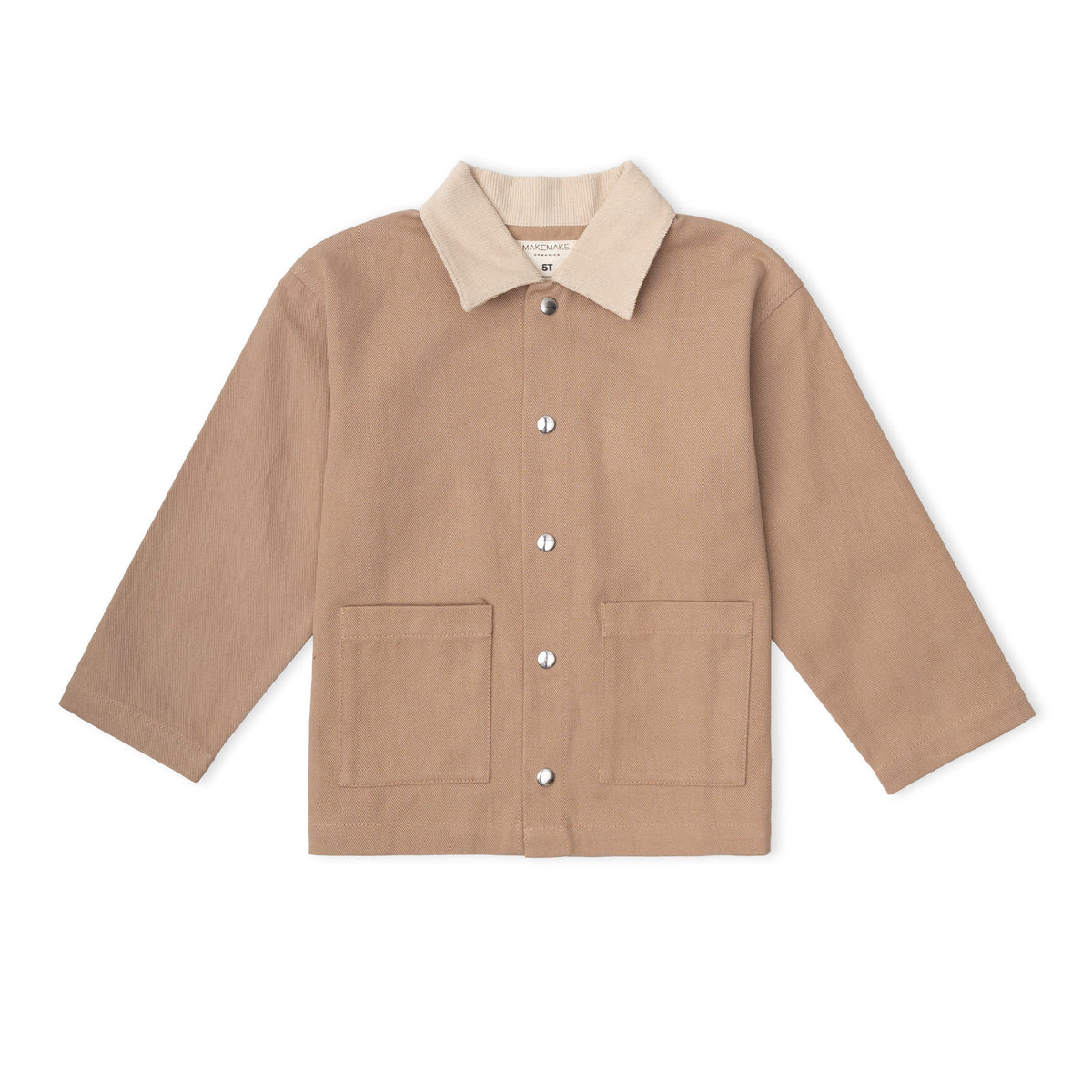 Organic Twill Button Jacket - Taupe