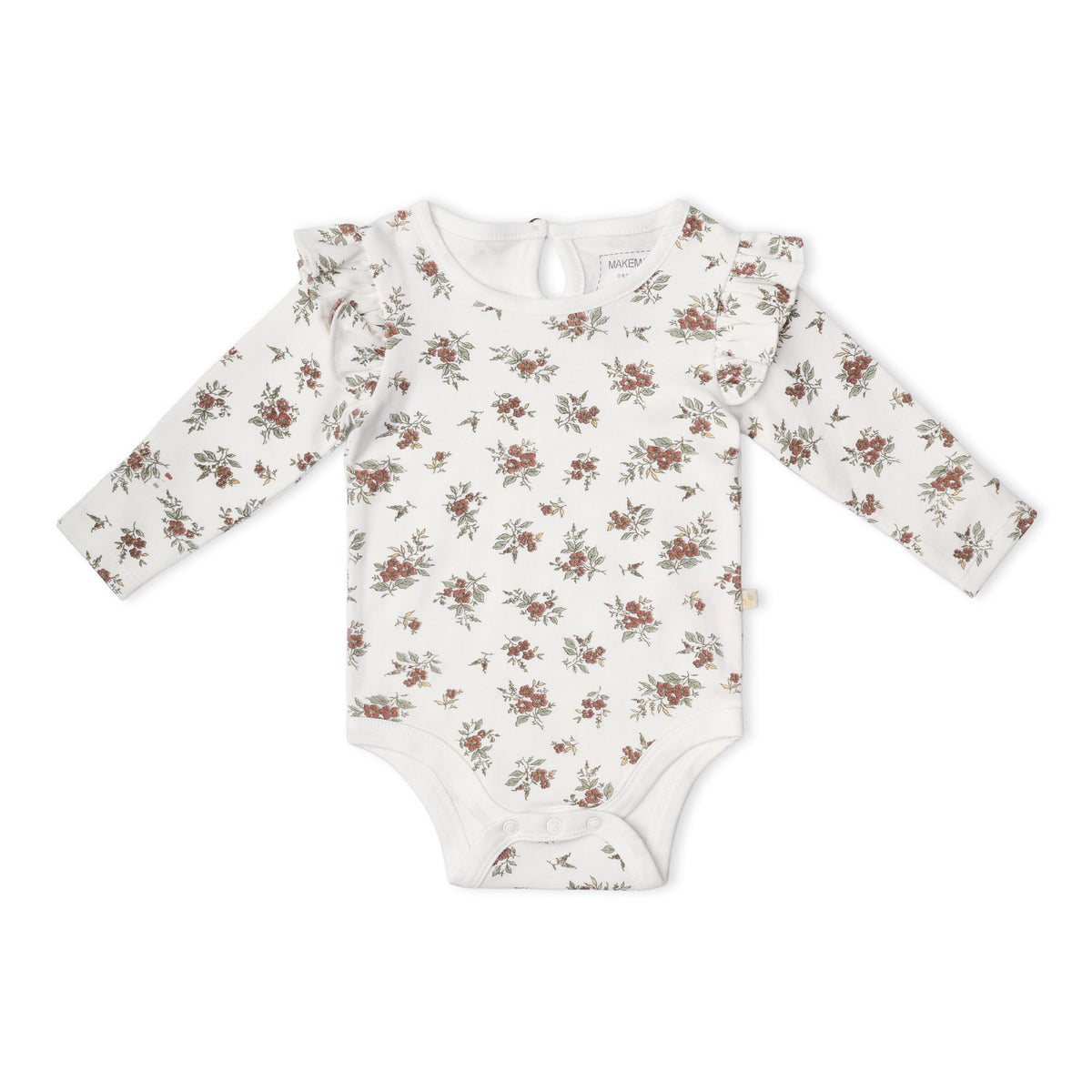 Organic Ruffle Bodysuit & Pants Set - Winter Berry
