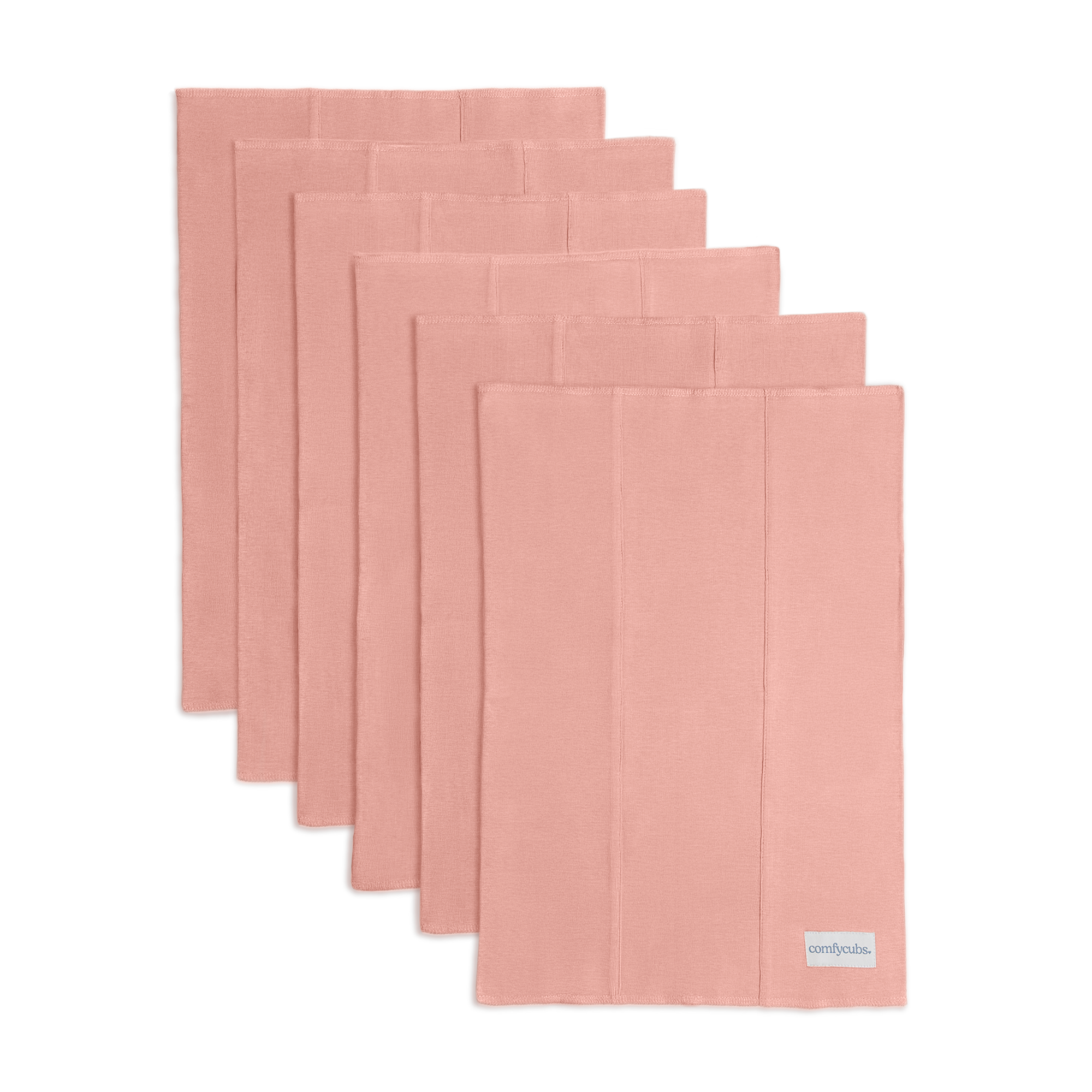 Cotton Burp Cloths in Bold Blush