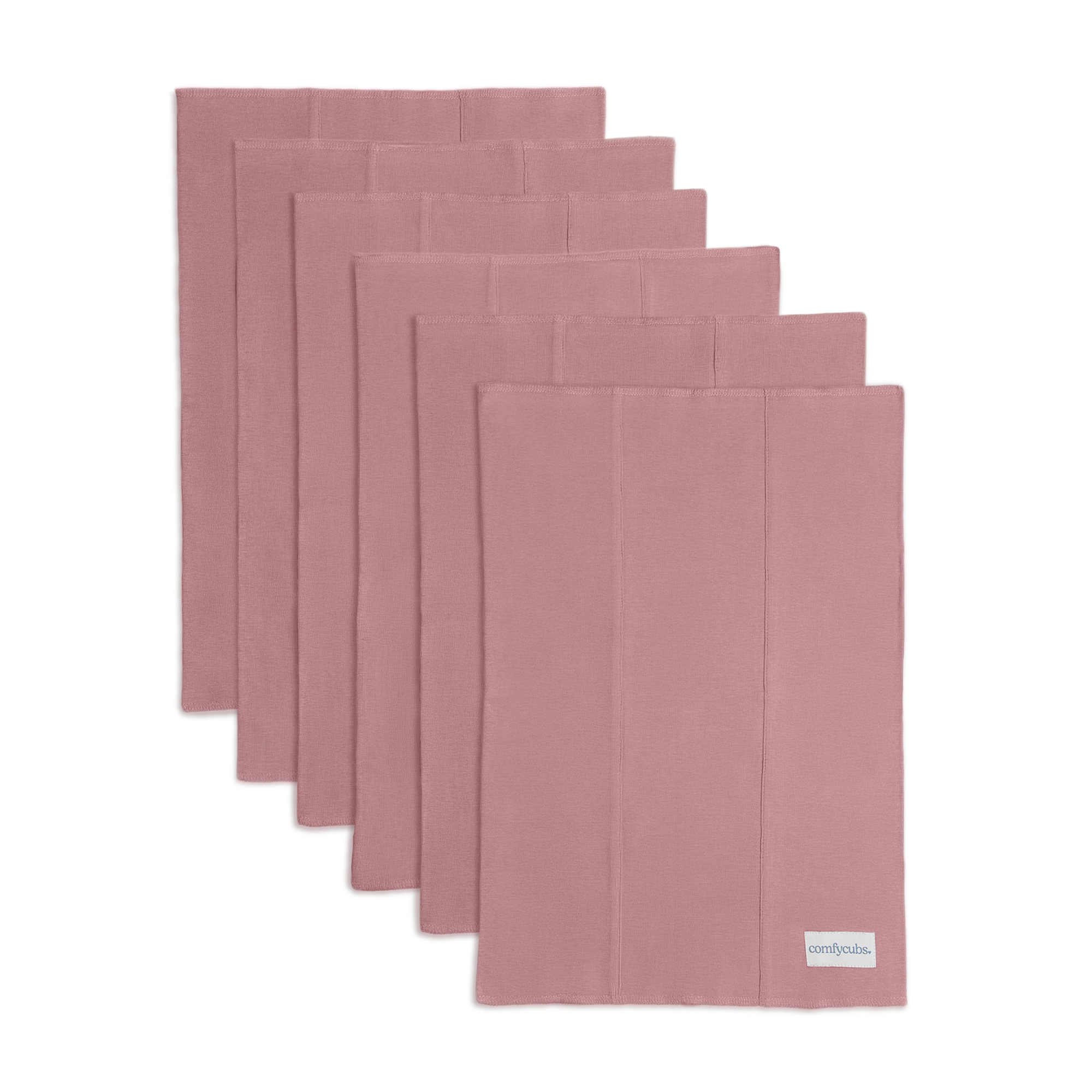 Cotton Burp Cloths in Mauve