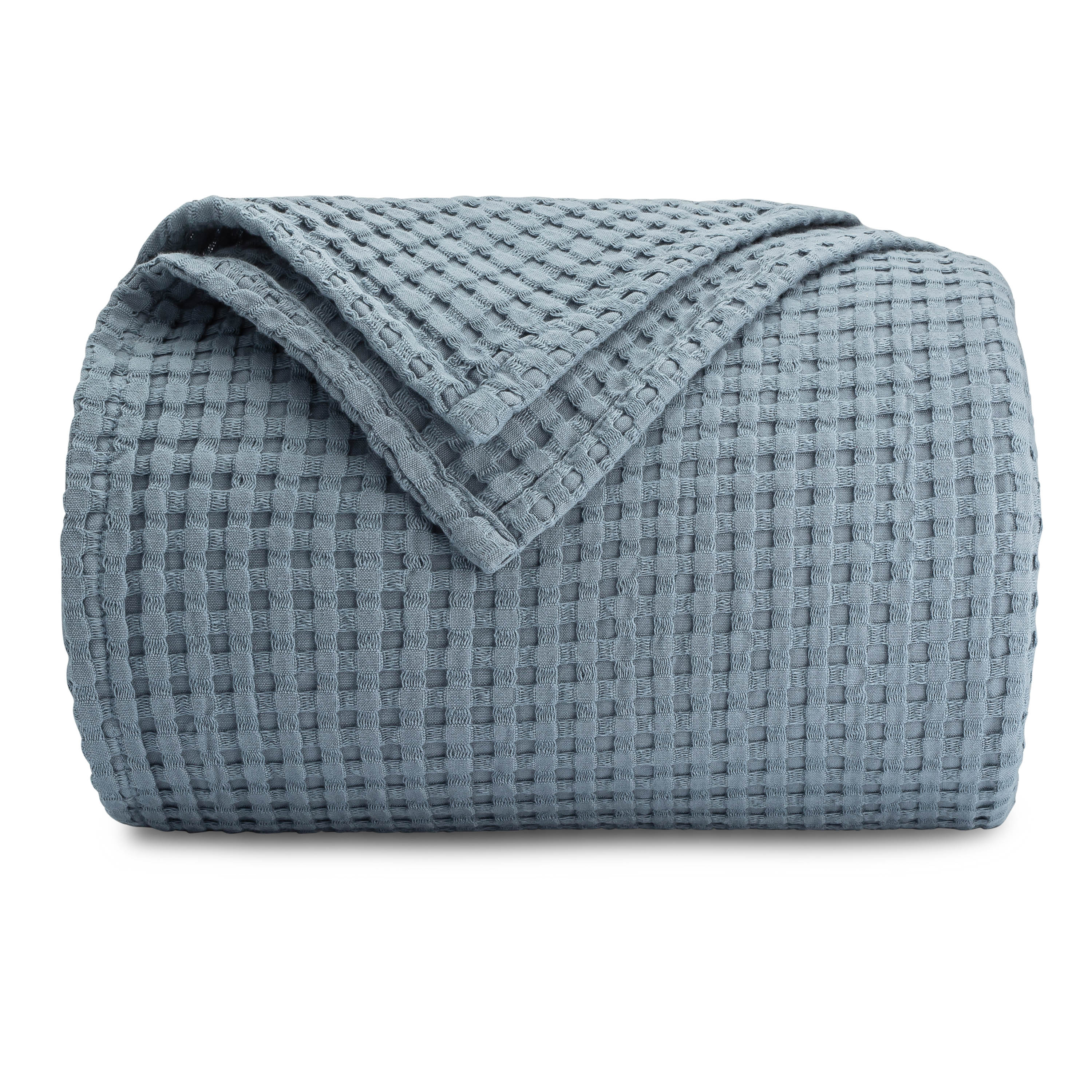 Adult Waffle Blankets in Pacific Blue