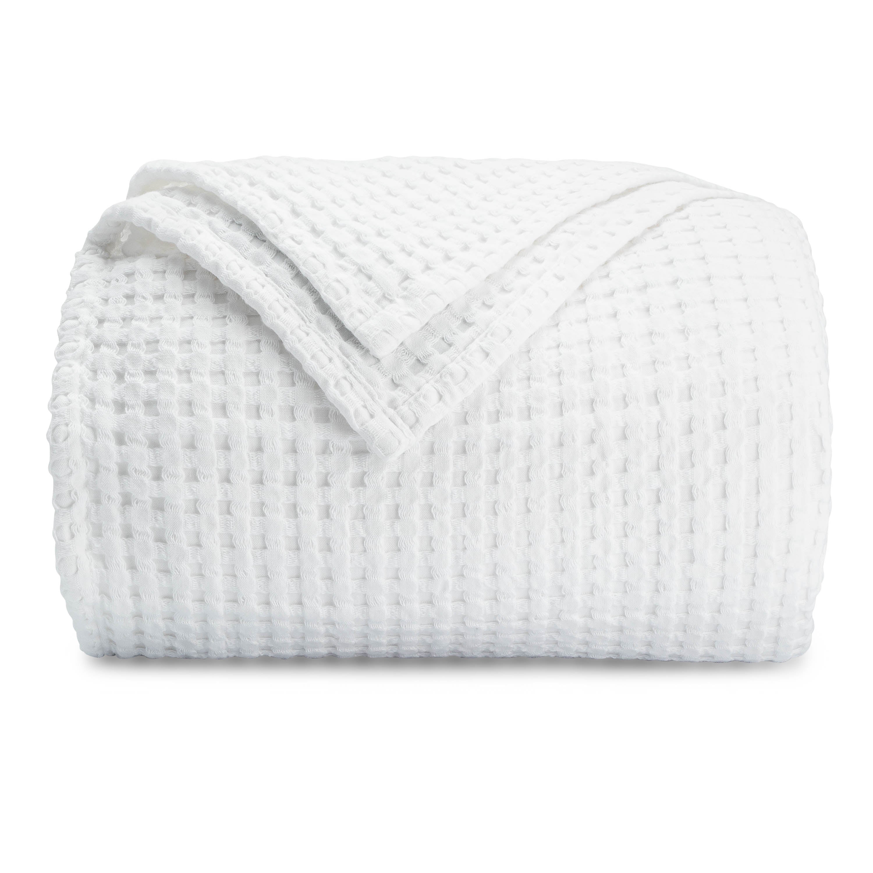Adult Waffle Blankets in White