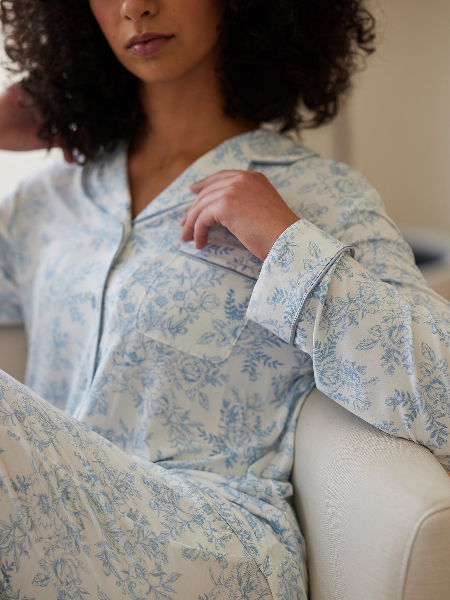 Women's Bamboo Stretch-Knit Long Sleeve Pajama Set