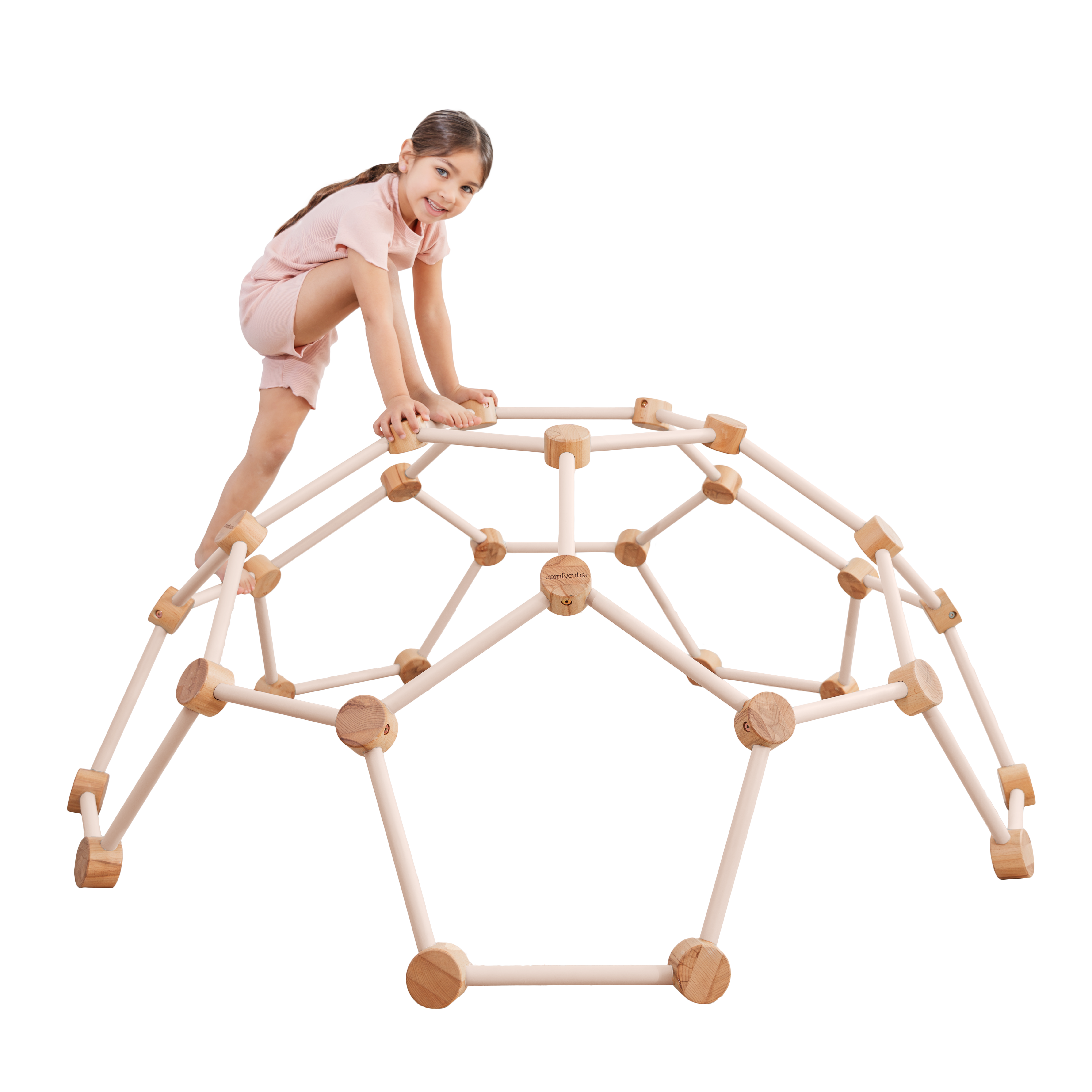 Wooden Climber for Kids in Blush