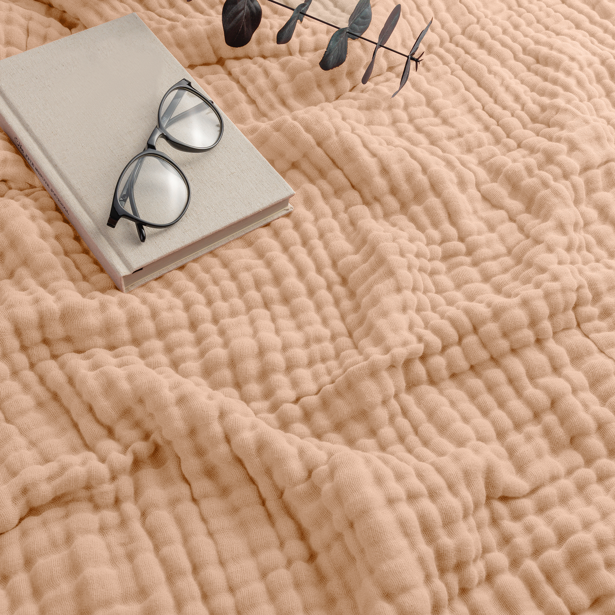 Adult Muslin Blanket in Cream