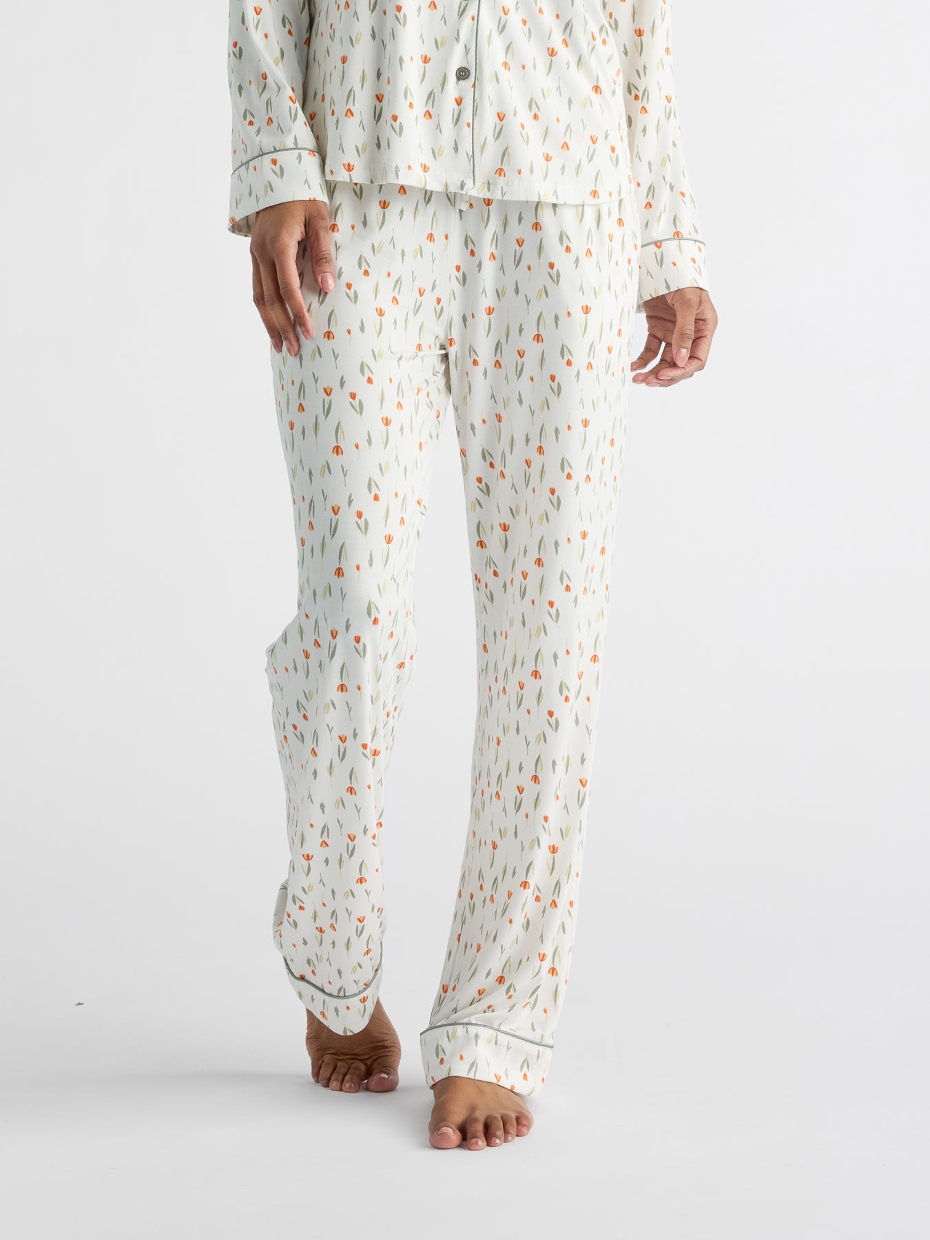 Women's Bamboo Stretch-Knit Short Sleeve & Pant Pajama Set