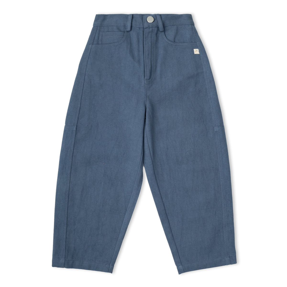 Organic Twill Barrel Pants - Navy