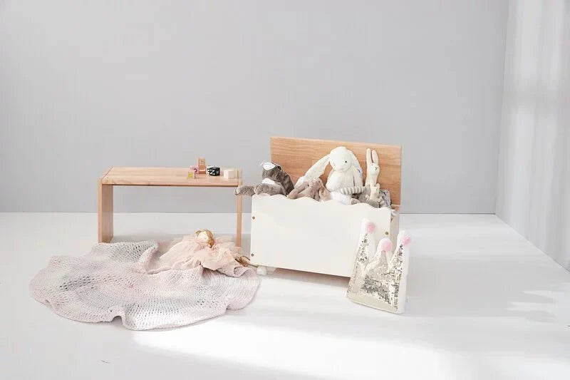 Calla Lid Toy Storage Cabinet - 2-in-1 Storage Box & Bench MesaSilla USA