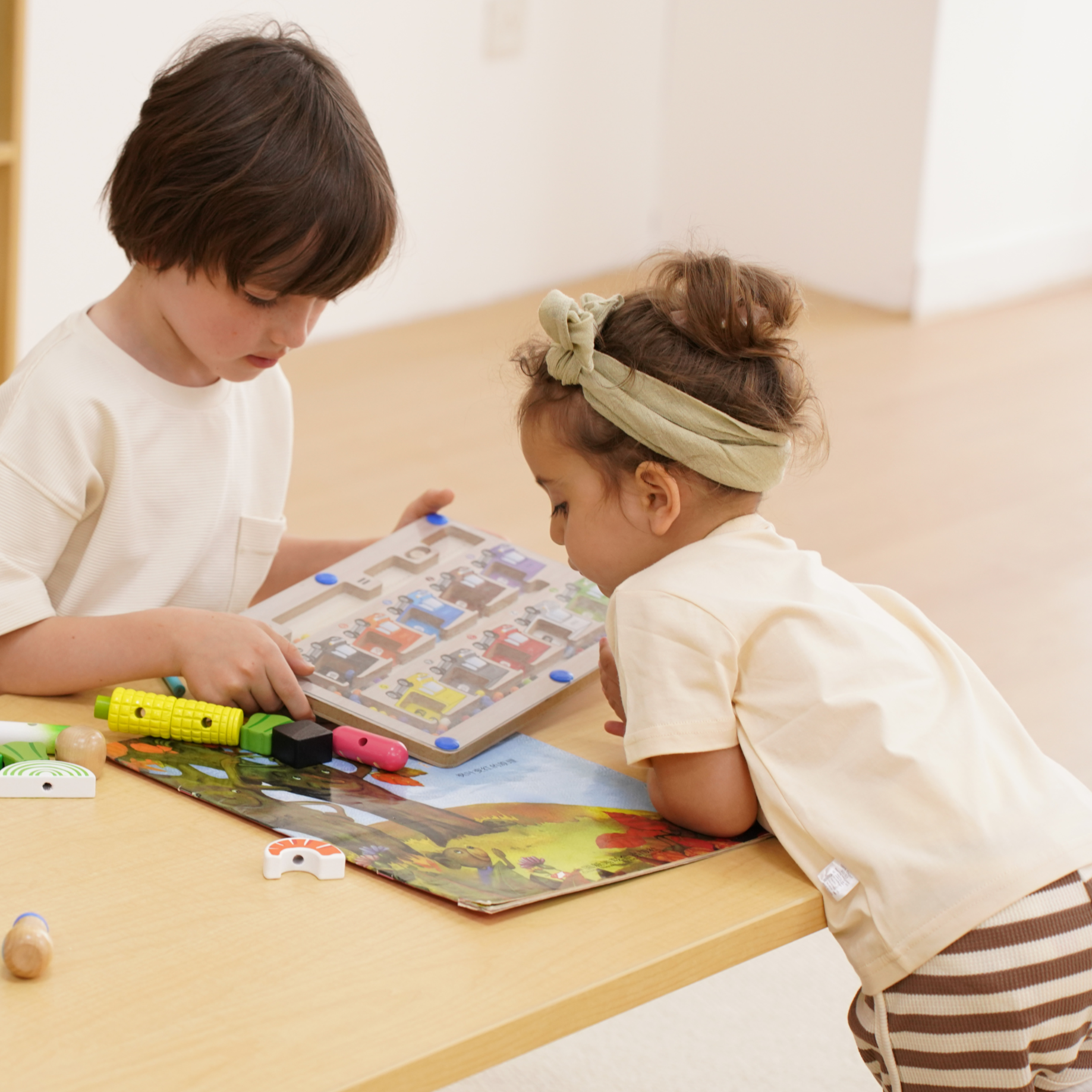 Square Adjustable Kids Table – 13" to 17" Height | Preschool & Toddler Activity Table for Classrooms & Daycares