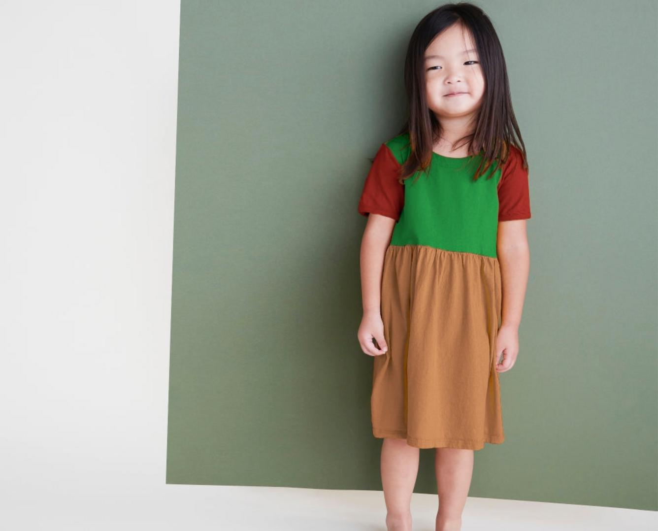 Modal Color Block Dress - Silverlake