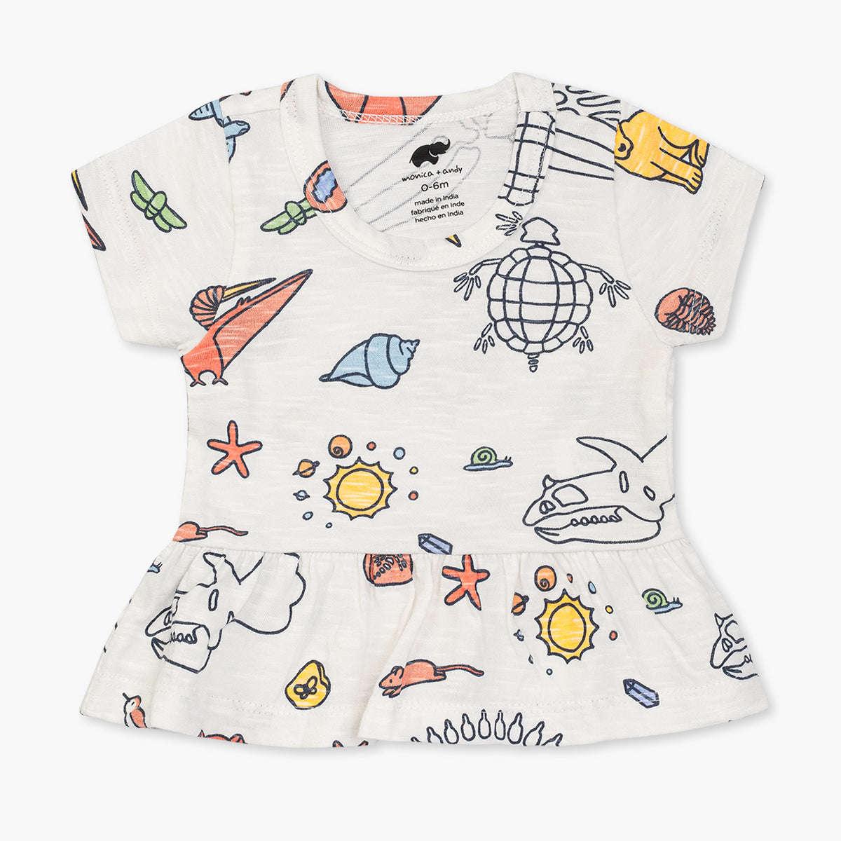 Short Sleeve Peplum Top - Field Trip