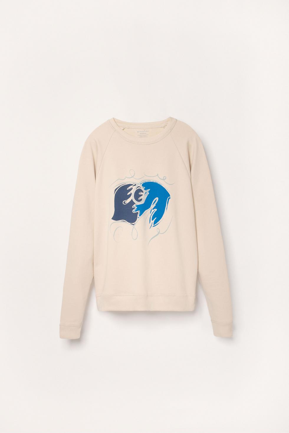 Adult Organic Pima Cotton Sweatshirt - Blue Doves