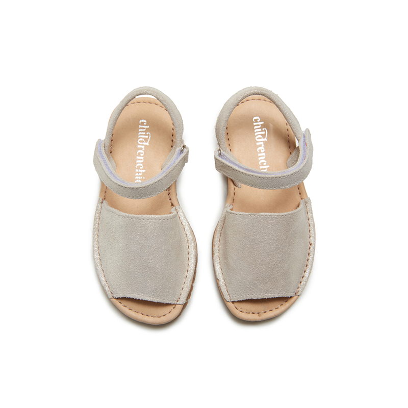 Leather Sandals in Nude Shimmer by childrenchic childrenchic
