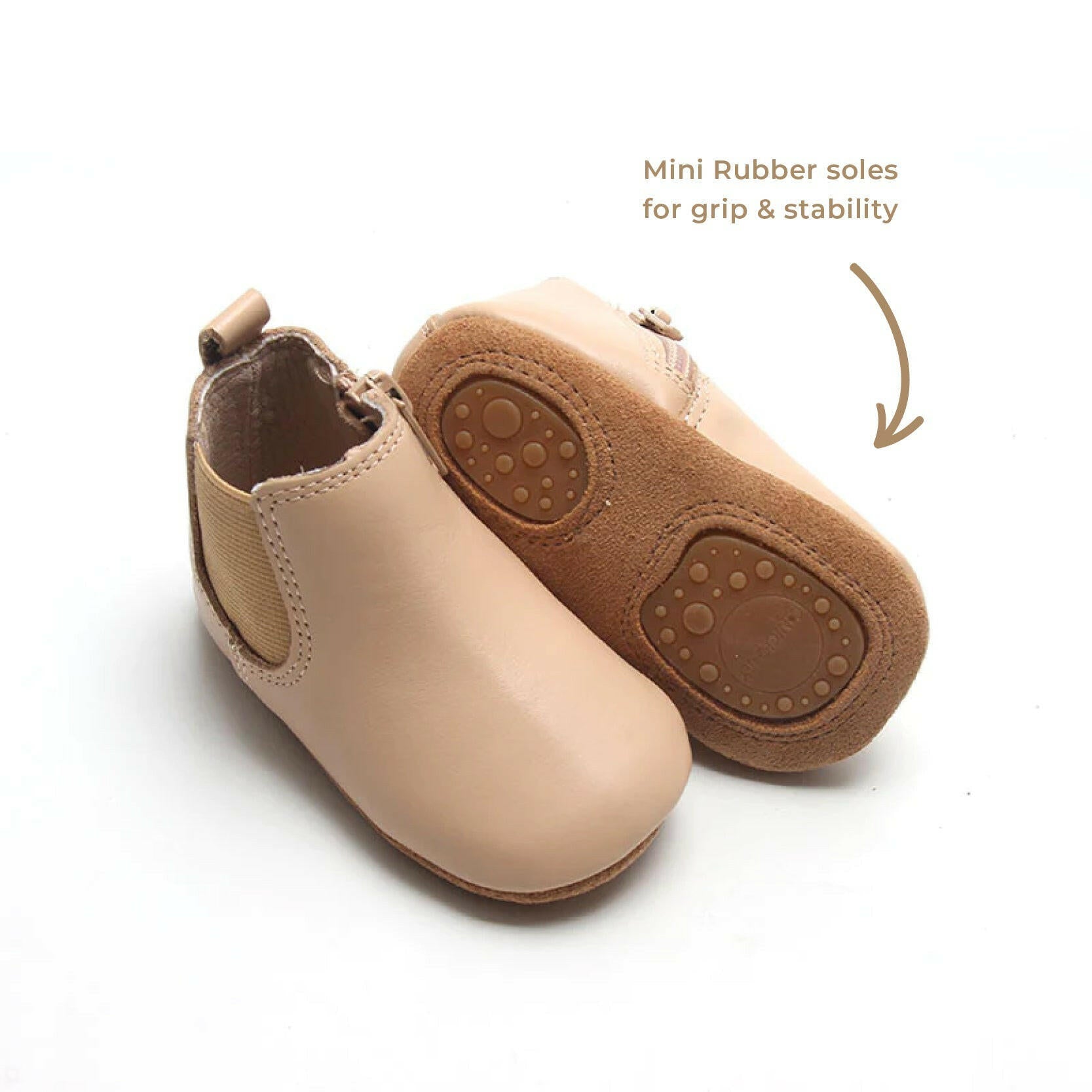 Leather Chelsea Boot | Color 'Honey' | Soft Sole Consciously Baby