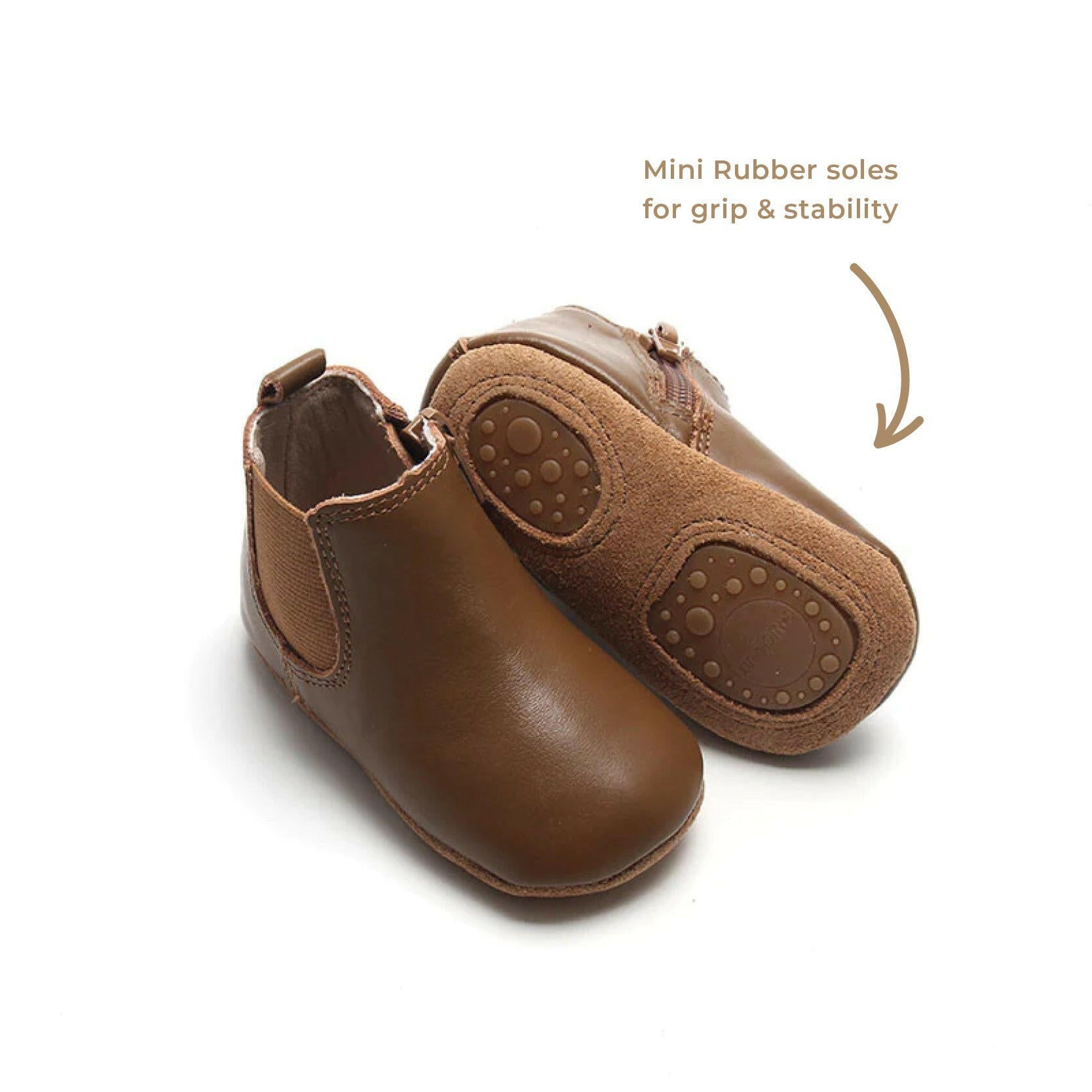Leather Chelsea Boot | Color 'Espresso' | Soft Sole Consciously Baby