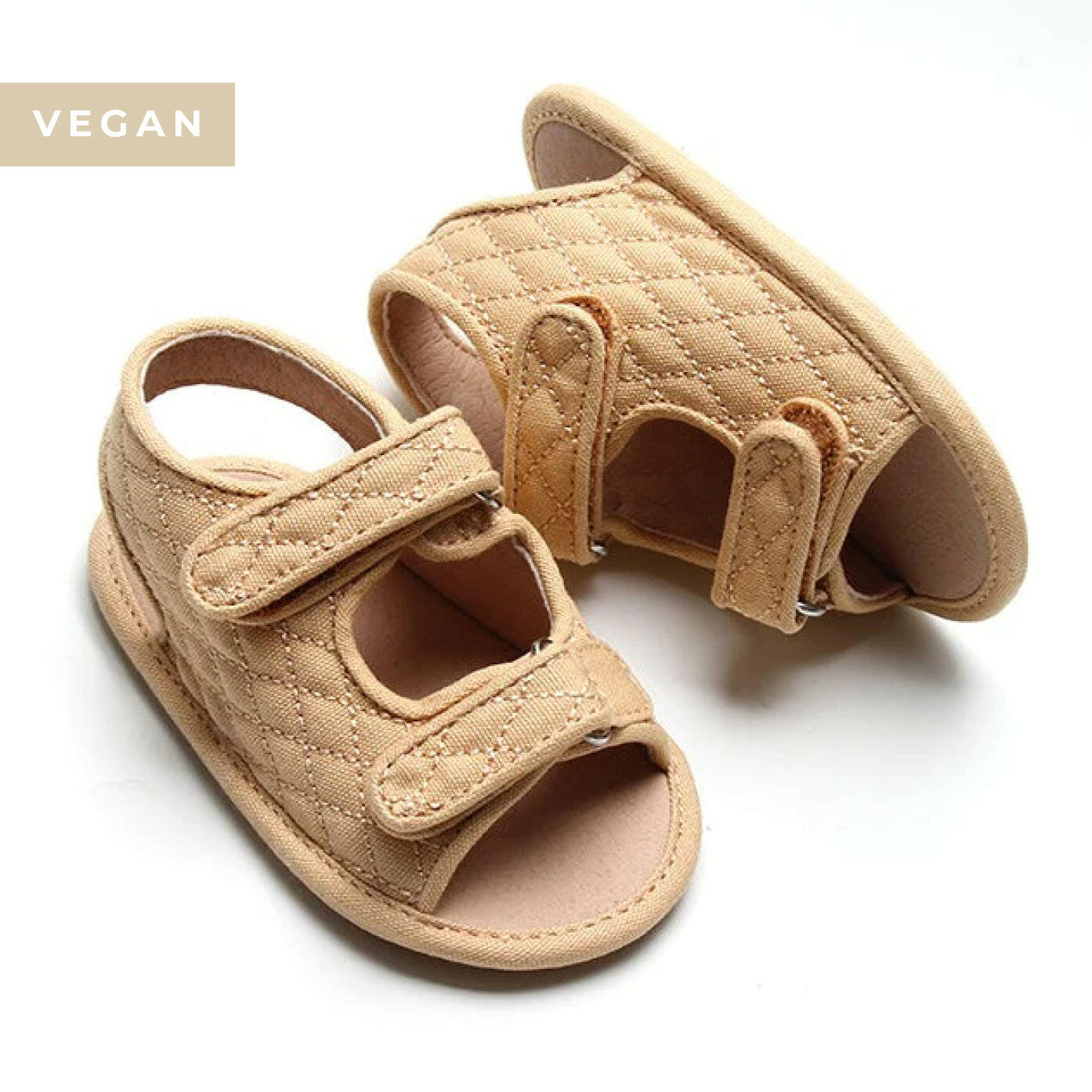 Recycled Canvas Wanderer Sandal | Color 'Sandy' | Soft Sole Consciously Baby